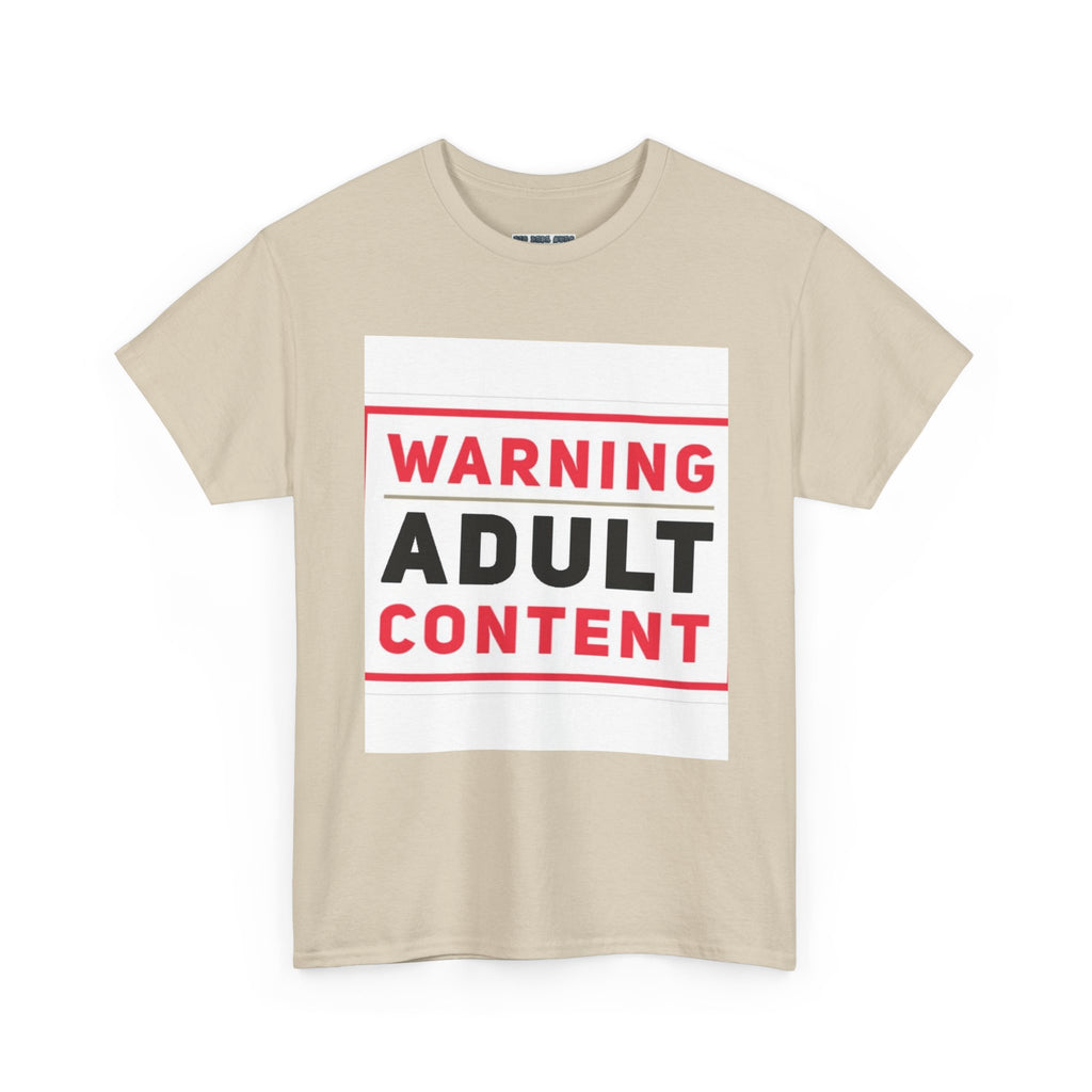 Warning Adult Content Unisex Heavy Cotton Tee | Funny Graphic T-Shirt, Casual Wear, Gift for Adults, Party Shirt, Humor Apparel