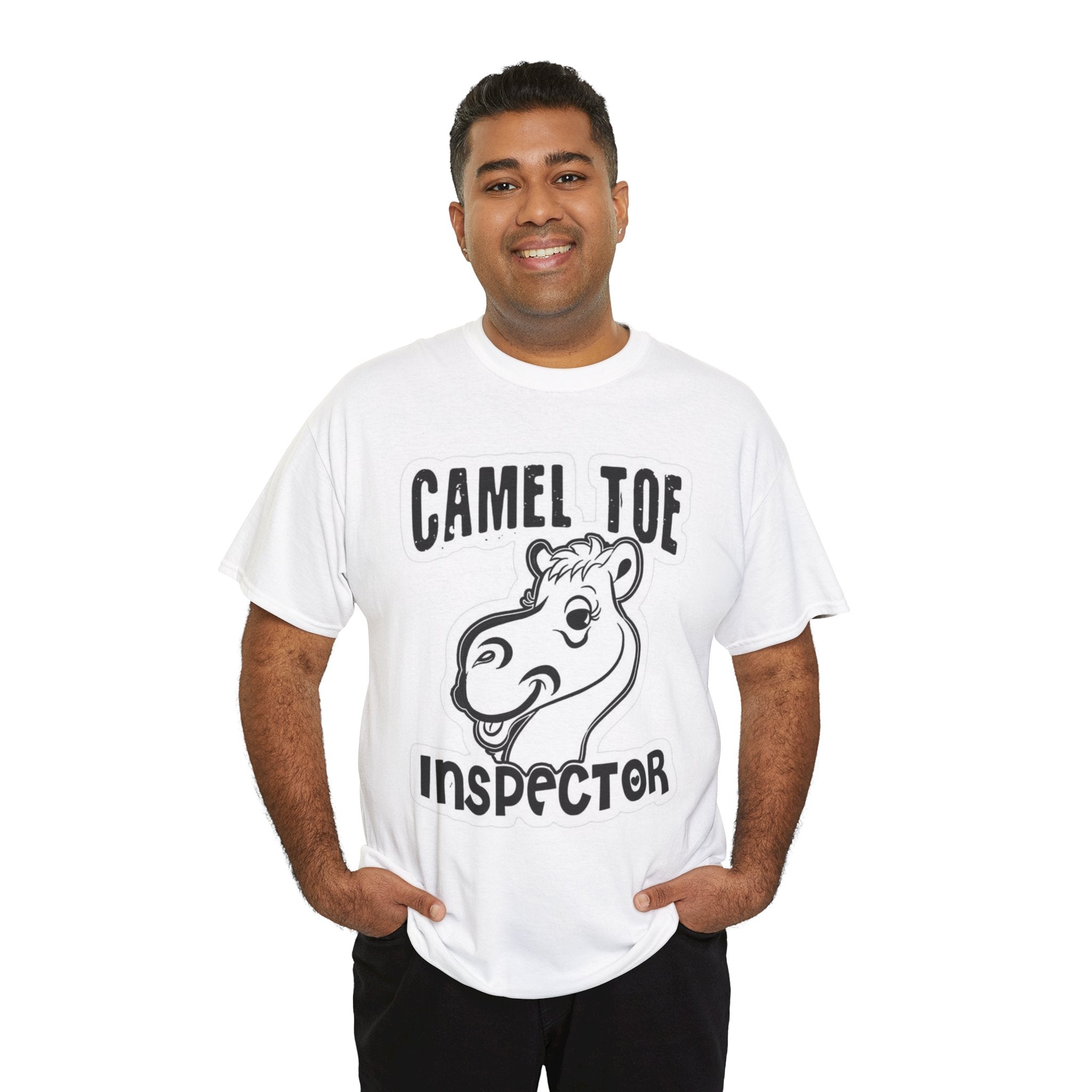Funny Camel Toe Inspector Tee, Humorous T-Shirt for Parties, Gifts for Friends, Casual Wear, Novelty Gift Idea