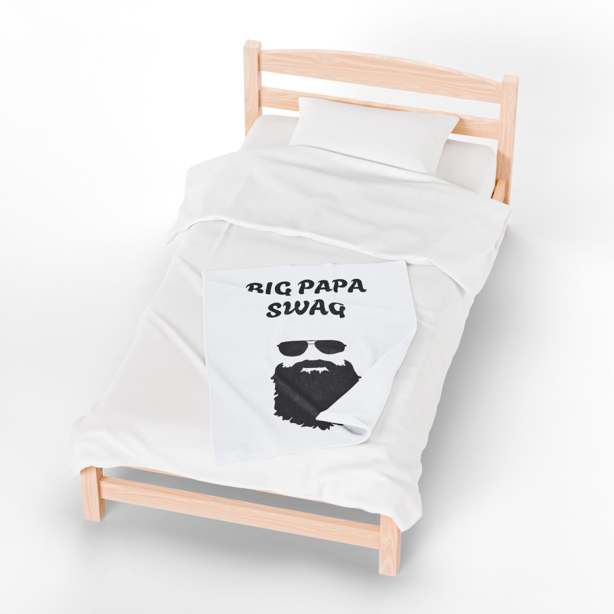 Big Papa Swag Velveteen Plush Blanket | Cozy Gift for Dads, Unique Home Decor, Father's Day, Birthday, Warm Throw