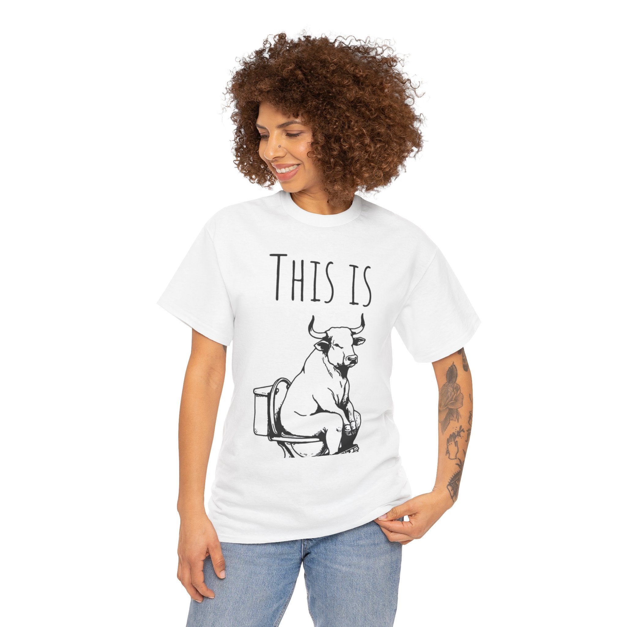 Funny Cow Humor Tee, Unisex Cotton Shirt, Gift for Animal Lovers, Farm Humor Apparel, Casual Tee for All Occasions