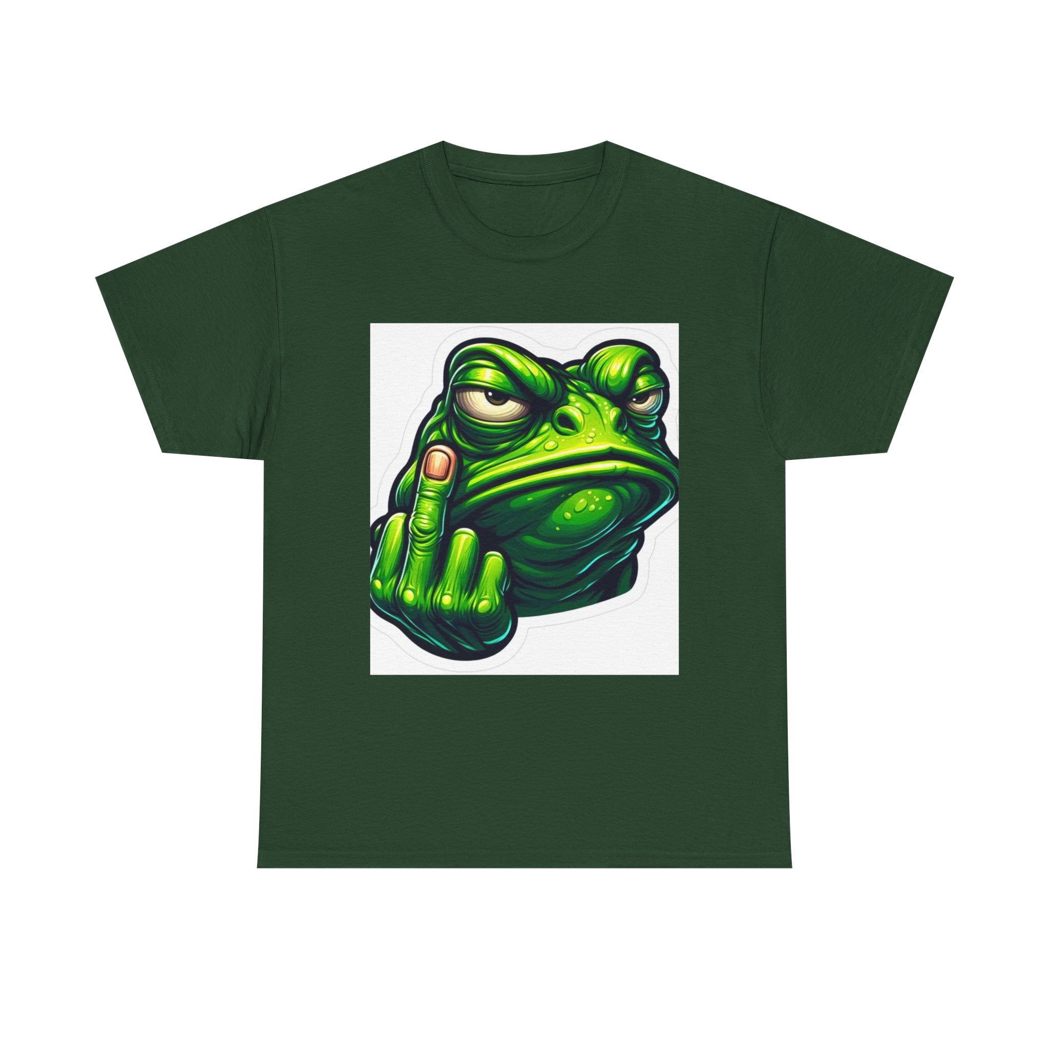 Sassy Frog Tee, Unisex Heavy Cotton Tee, Funny Gift for Friends, Casual Wear, Humor T-Shirt, Joke Apparel, Green Frog Design
