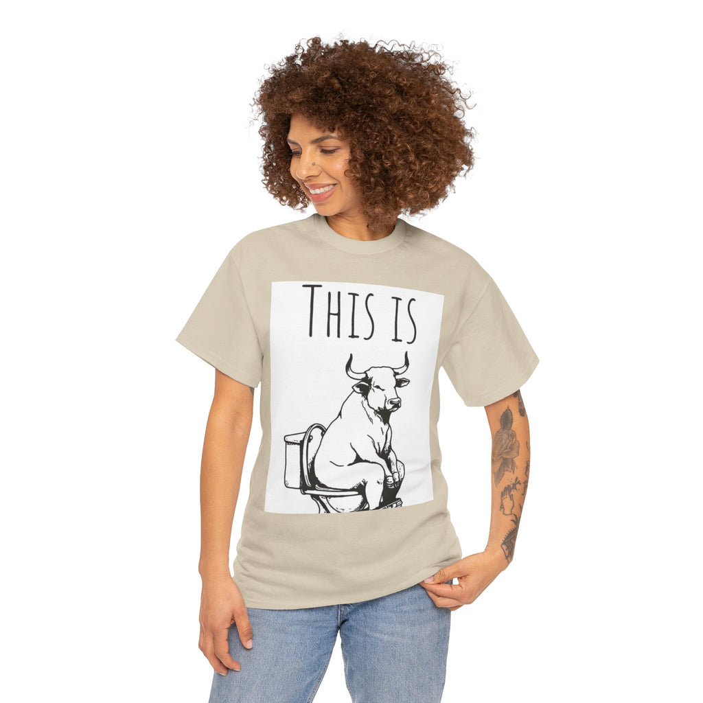 Funny Cow Humor Tee, Unisex Cotton Shirt, Gift for Animal Lovers, Farm Humor Apparel, Casual Tee for All Occasions