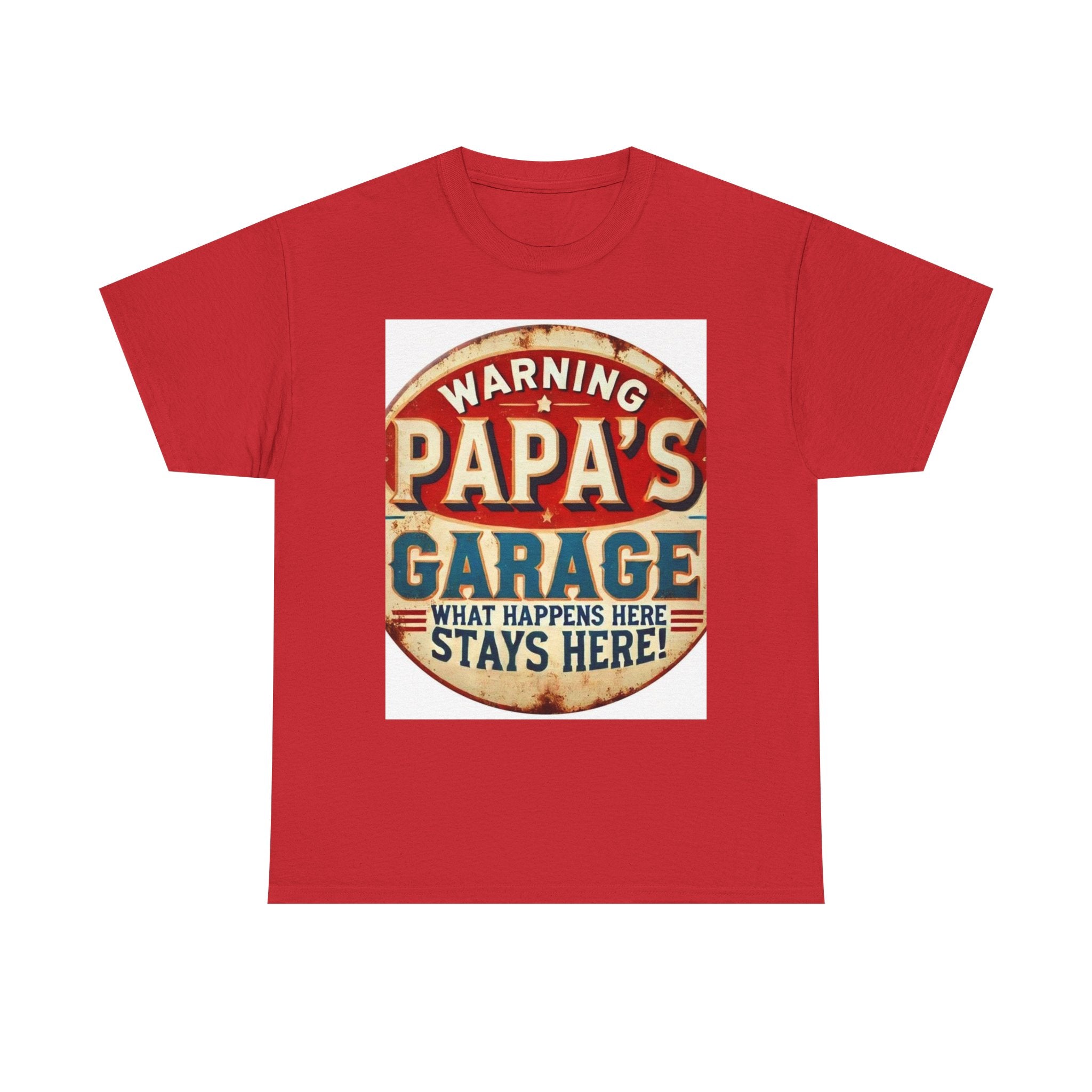 Humorous Papa's Garage Tee, Gift for Dad, Father's Day T-Shirt, Vintage Style Unisex Shirt, Garage Decor T-Shirt, Casual Wear