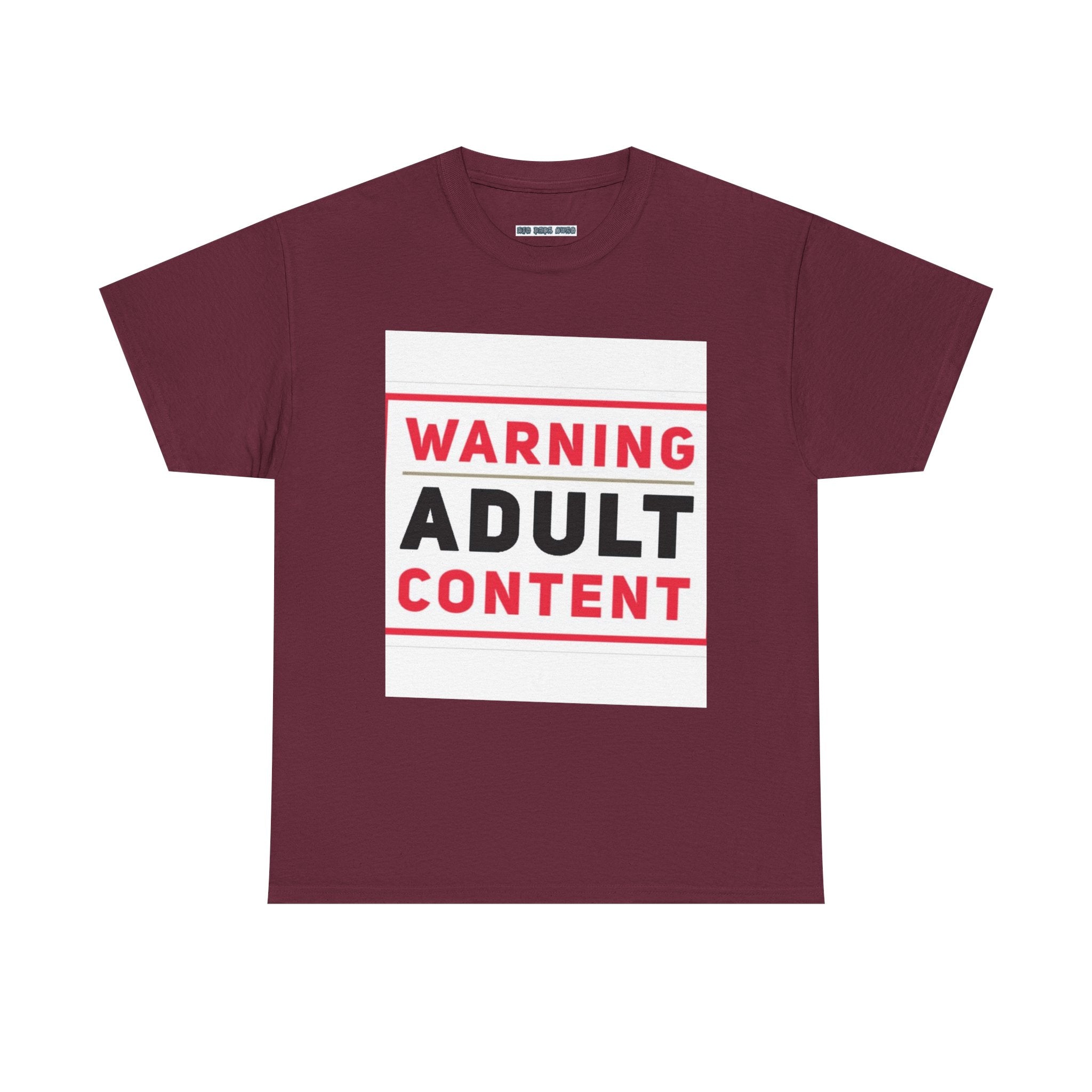 Warning Adult Content Unisex Heavy Cotton Tee | Funny Graphic T-Shirt, Casual Wear, Gift for Adults, Party Shirt, Humor Apparel