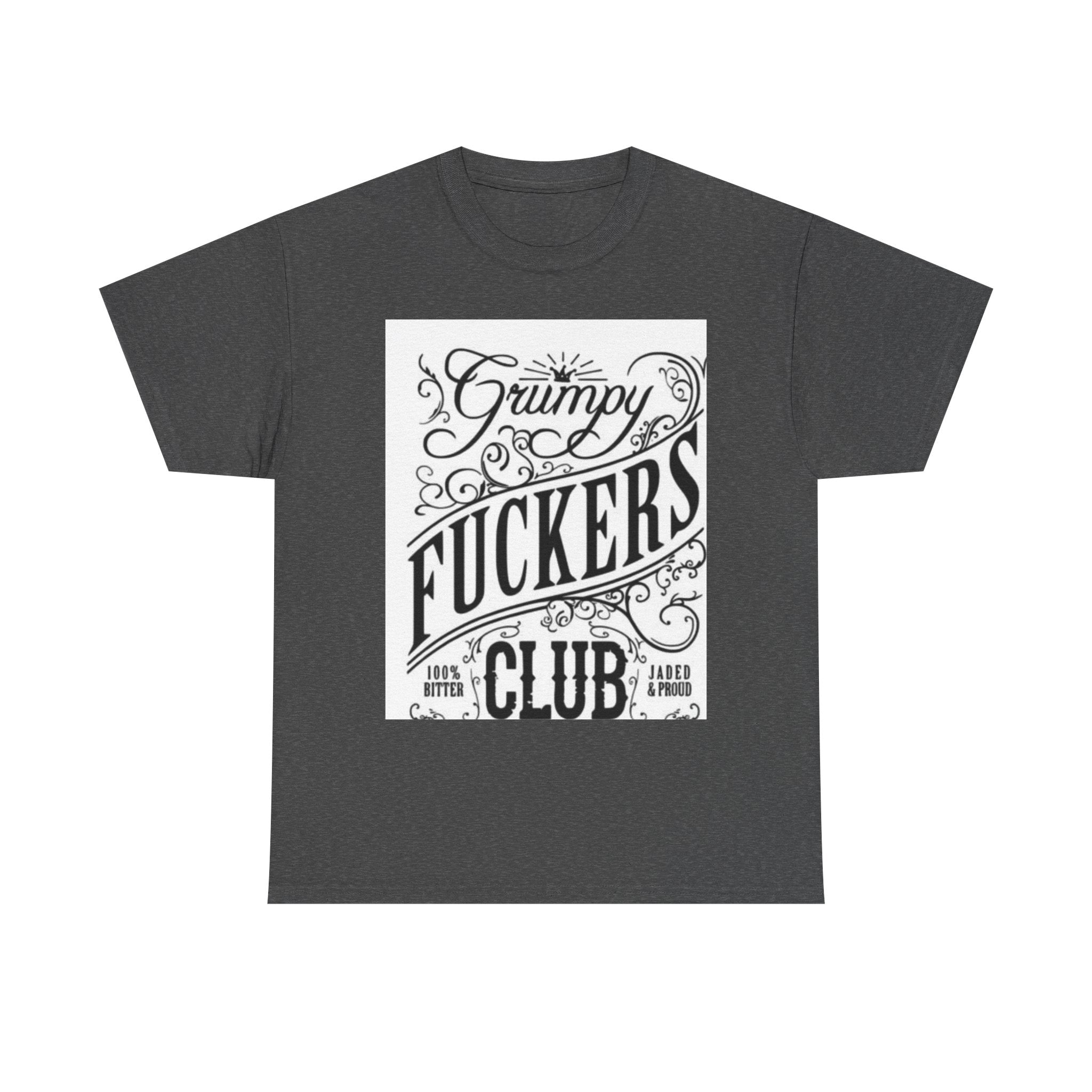 Grumpy F***ers Club Tee, Funny Unisex Shirt, Casual Humor Tee, Gifts for Grumpy Friends, Birthday or Holiday Apparel