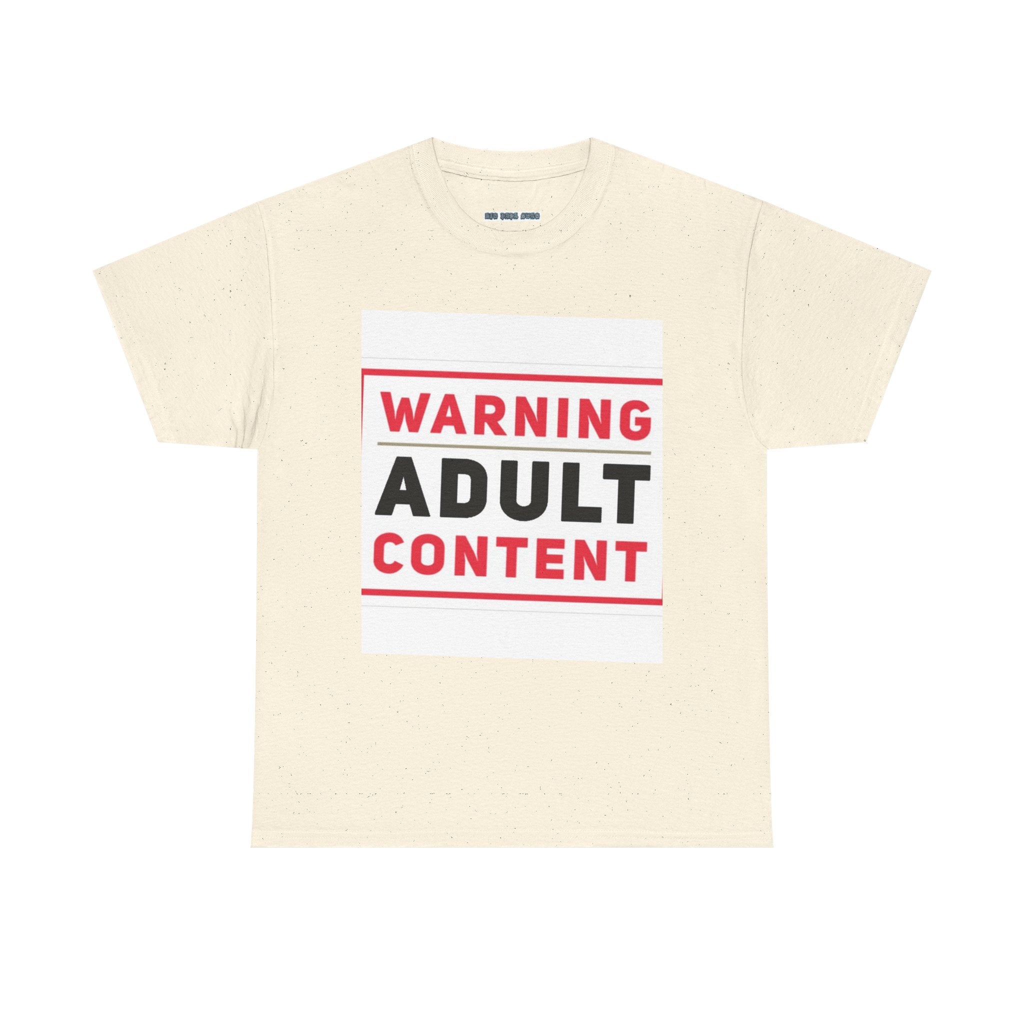 Warning Adult Content Unisex Heavy Cotton Tee | Funny Graphic T-Shirt, Casual Wear, Gift for Adults, Party Shirt, Humor Apparel