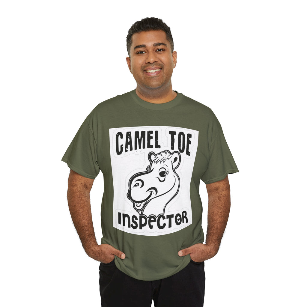 Funny Camel Toe Inspector Tee, Humorous T-Shirt for Parties, Gifts for Friends, Casual Wear, Novelty Gift Idea