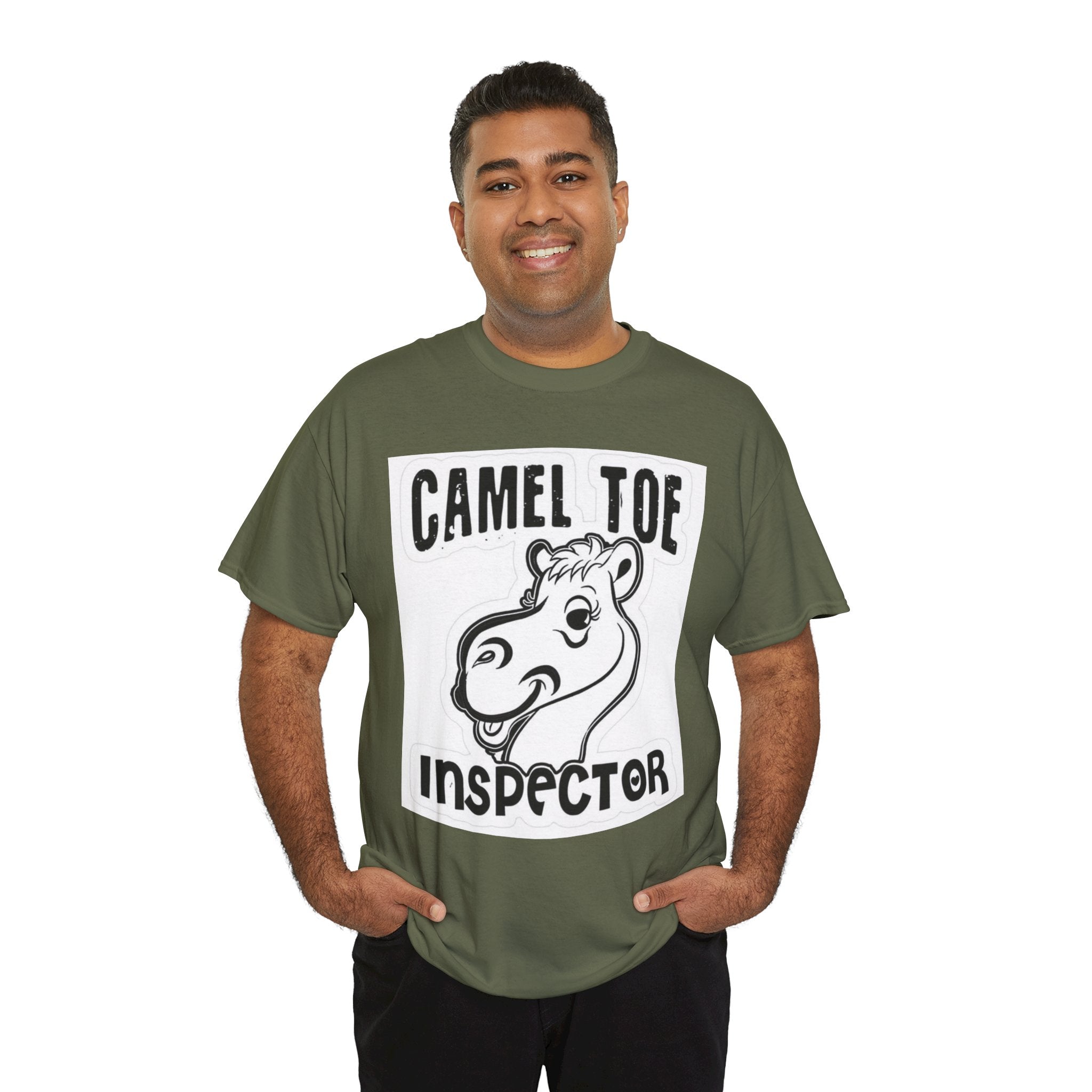 Funny Camel Toe Inspector Tee, Humorous T-Shirt for Parties, Gifts for Friends, Casual Wear, Novelty Gift Idea