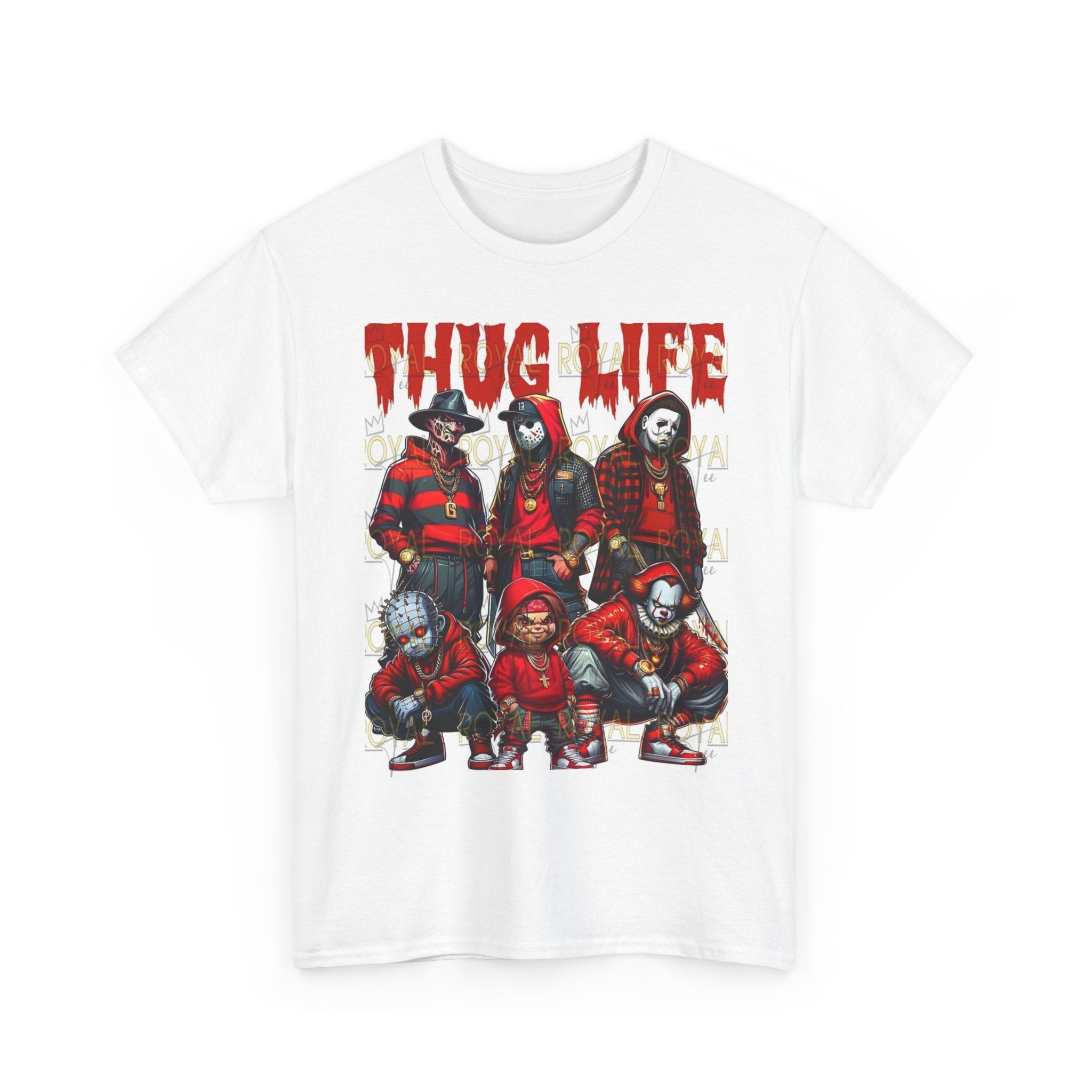 Thug Life Unisex Heavy Cotton Tee, Graphic Tee, Streetwear Style, Casual Wear, Gift for Friends, Trendy Apparel
