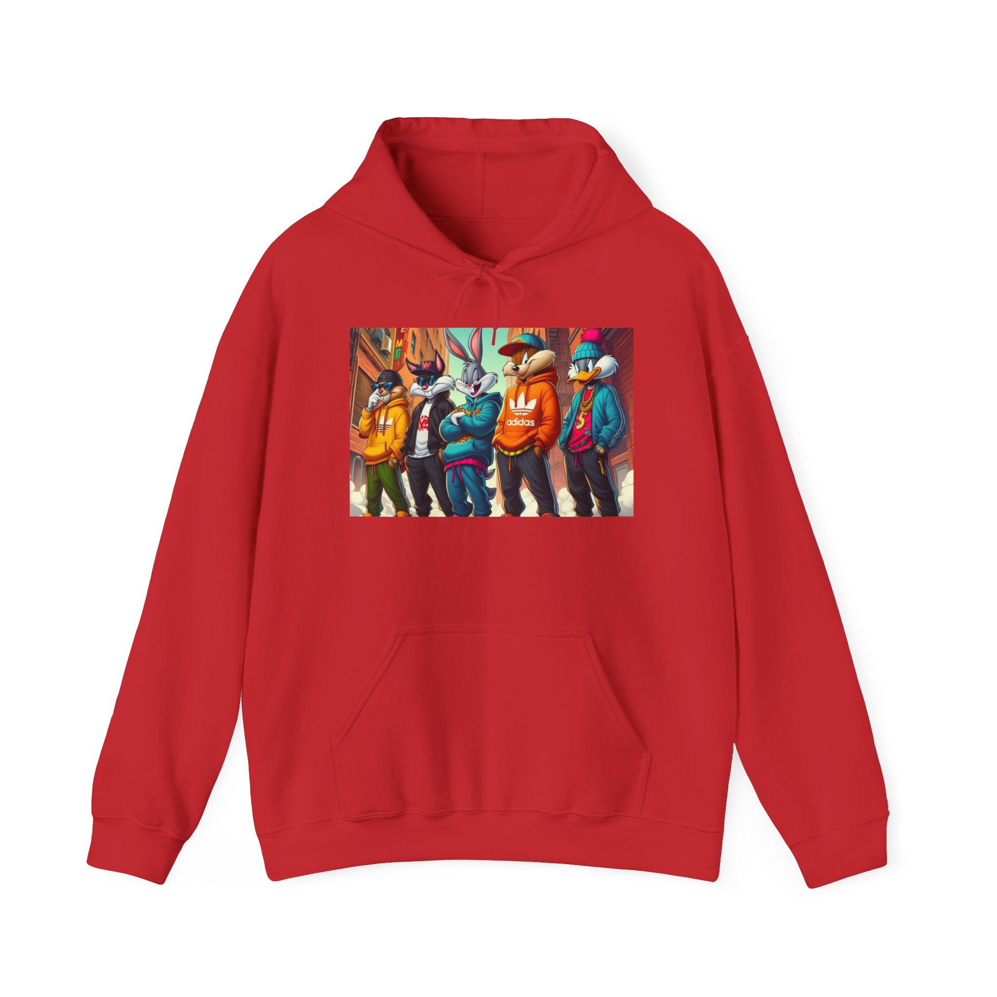 Streetwear Duck Squad Hoodie — Colorful Urban Cartoon Graphic