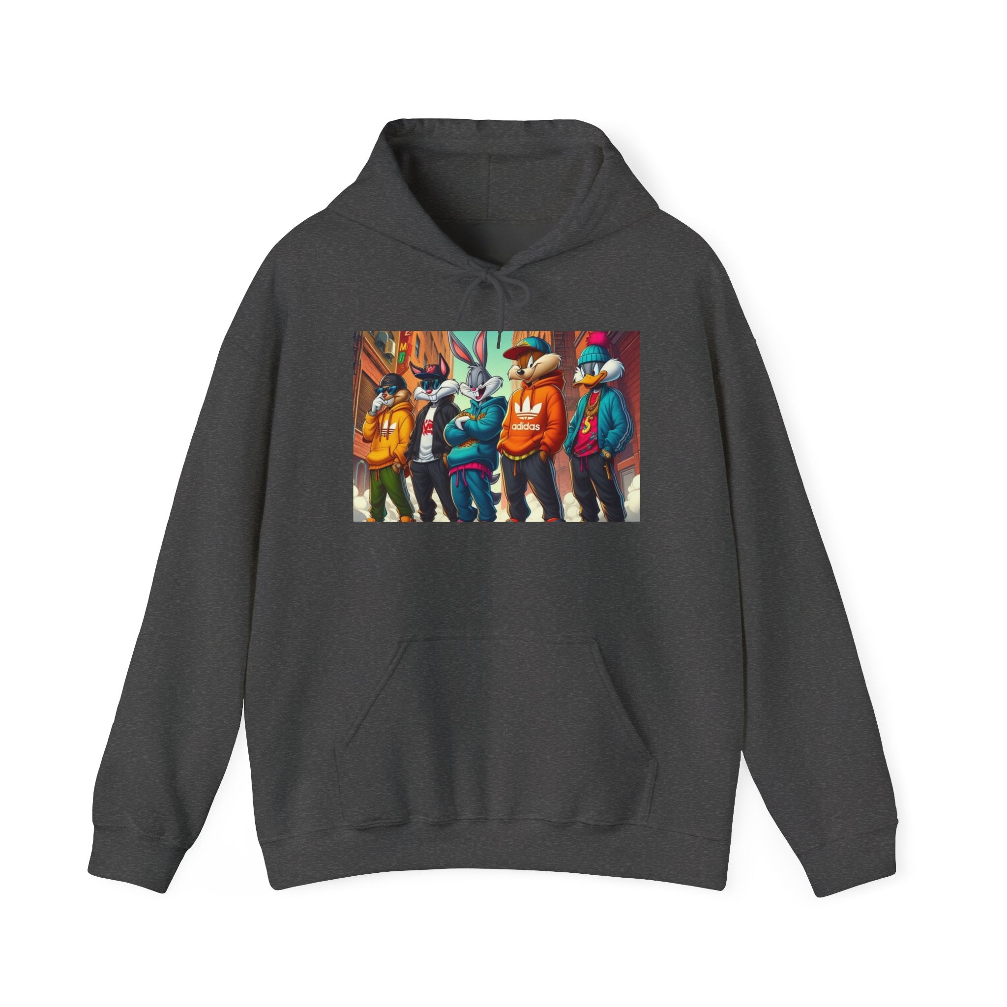 Streetwear Duck Squad Hoodie — Colorful Urban Cartoon Graphic
