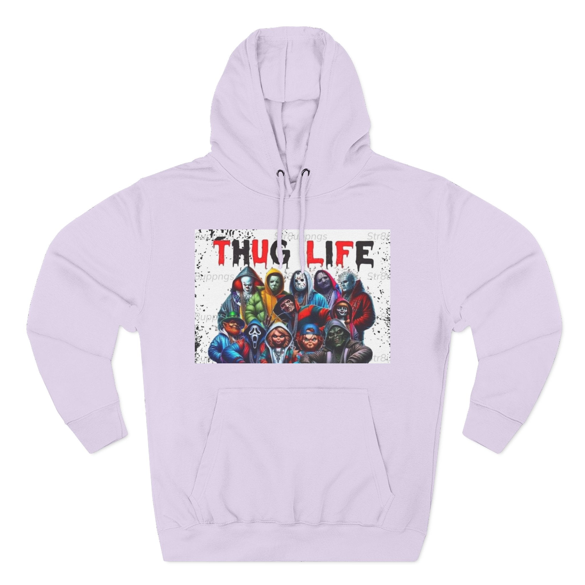 Thug Life Three-Panel Fleece Hoodie - Cool Graphic Sweatshirt for Casual Wear, Perfect for Gifts, Street Style, and Relaxed Vibes