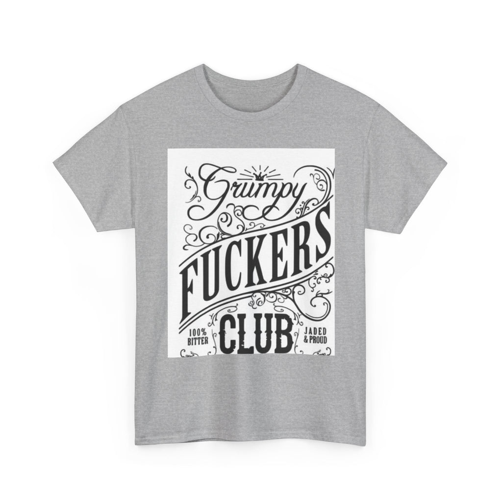 Grumpy F***ers Club Tee, Funny Unisex Shirt, Casual Humor Tee, Gifts for Grumpy Friends, Birthday or Holiday Apparel