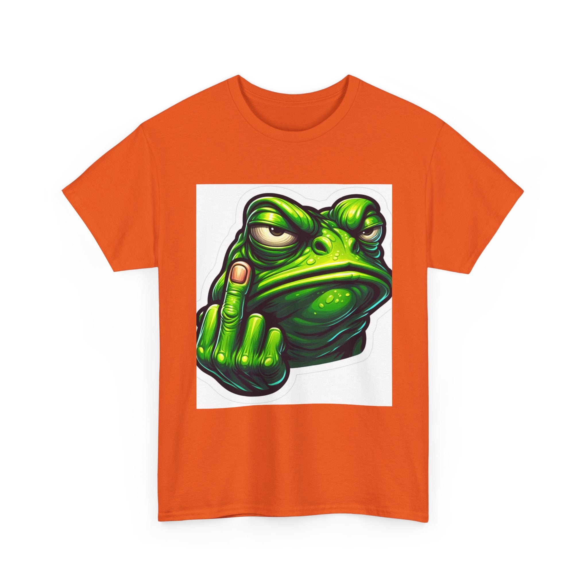 Sassy Frog Tee, Unisex Heavy Cotton Tee, Funny Gift for Friends, Casual Wear, Humor T-Shirt, Joke Apparel, Green Frog Design