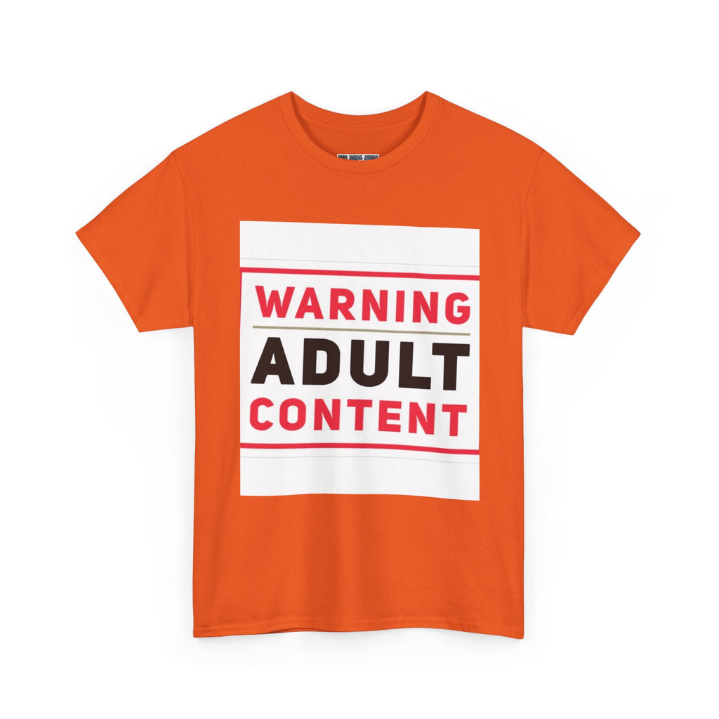 Warning Adult Content Unisex Heavy Cotton Tee | Funny Graphic T-Shirt, Casual Wear, Gift for Adults, Party Shirt, Humor Apparel