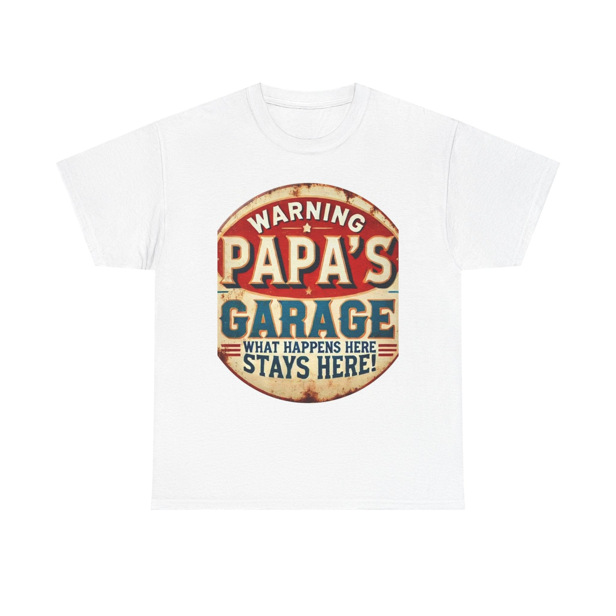 Humorous Papa's Garage Tee, Gift for Dad, Father's Day T-Shirt, Vintage Style Unisex Shirt, Garage Decor T-Shirt, Casual Wear