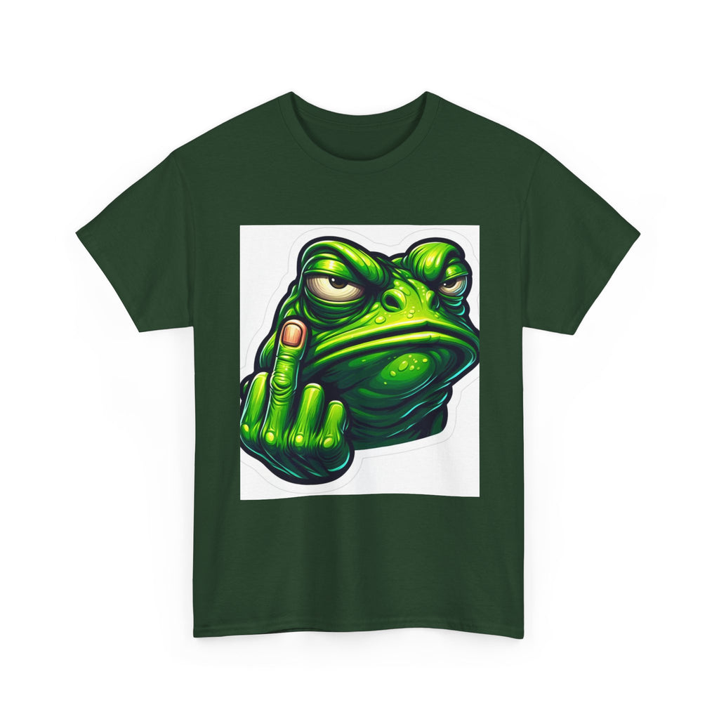 Sassy Frog Tee, Unisex Heavy Cotton Tee, Funny Gift for Friends, Casual Wear, Humor T-Shirt, Joke Apparel, Green Frog Design