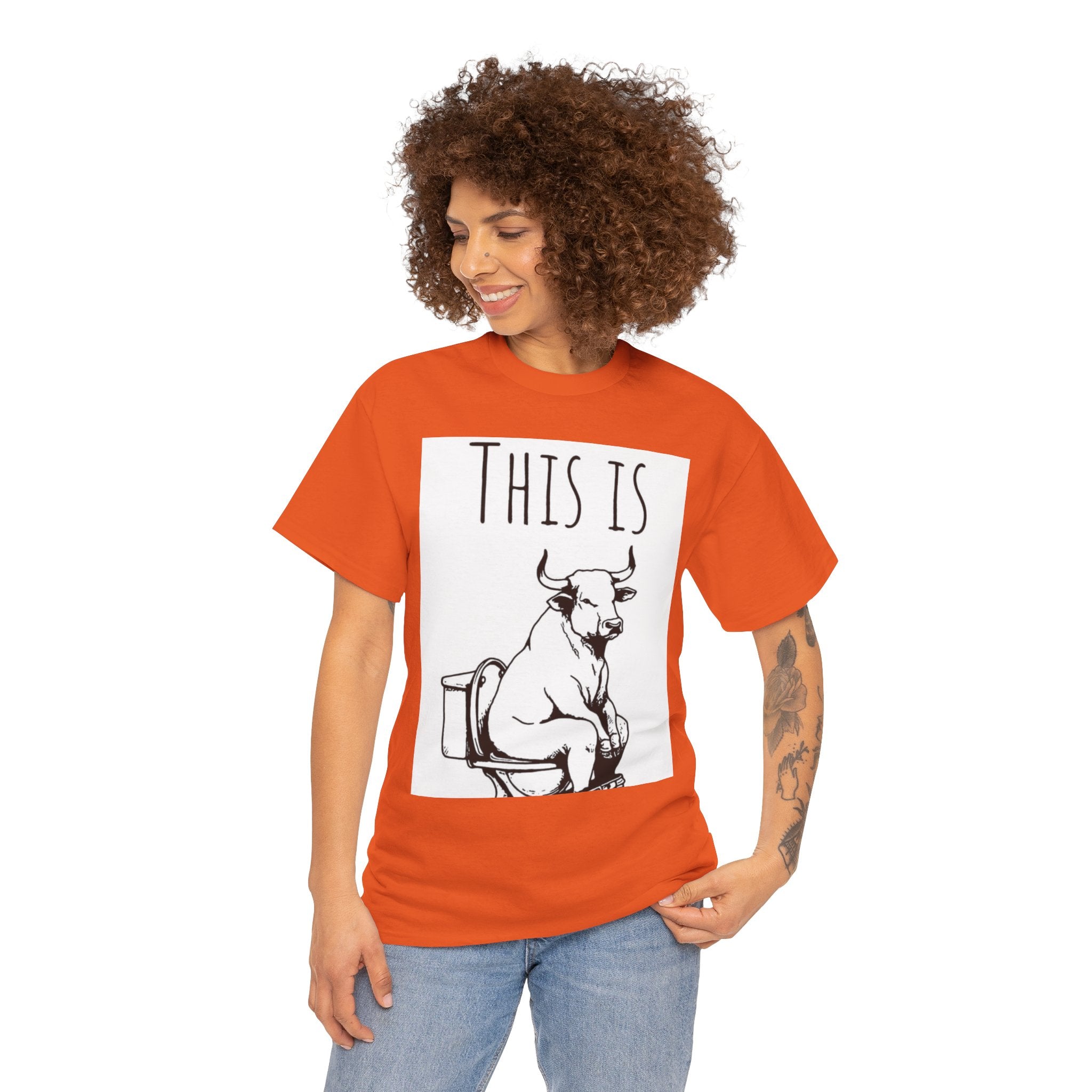 Funny Cow Humor Tee, Unisex Cotton Shirt, Gift for Animal Lovers, Farm Humor Apparel, Casual Tee for All Occasions