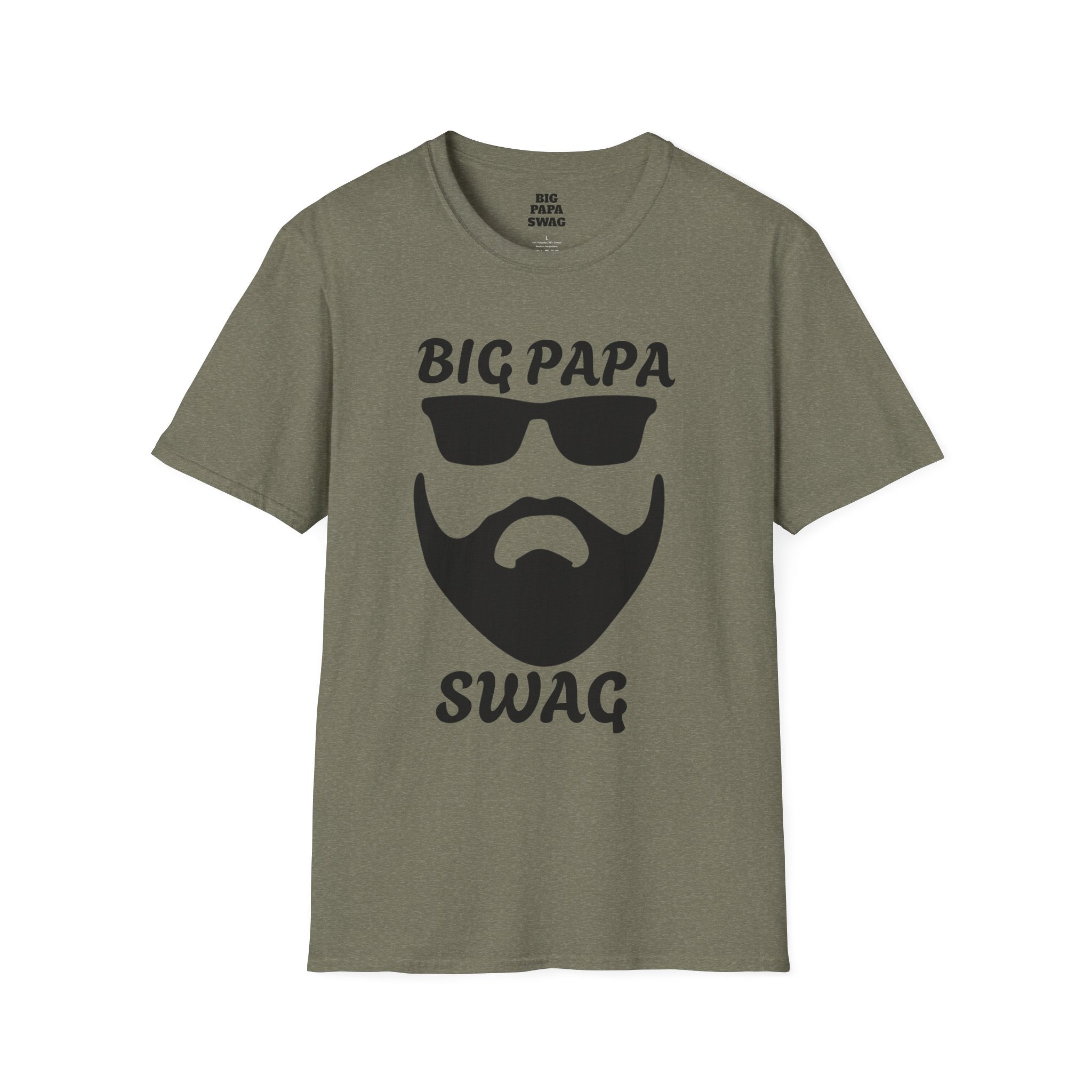 T-Shirt BIG PAPA SWAG - Unisex Softstyle Tee for Fathers Day and Family Celebrations