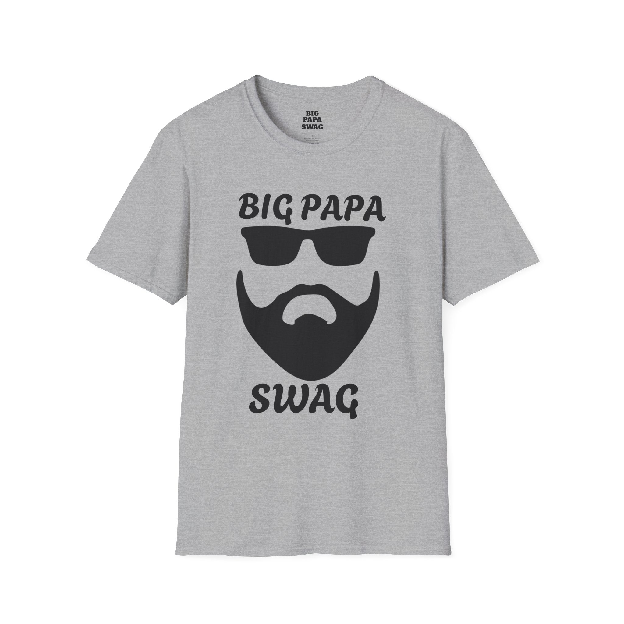 T-Shirt BIG PAPA SWAG - Unisex Softstyle Tee for Fathers Day and Family Celebrations