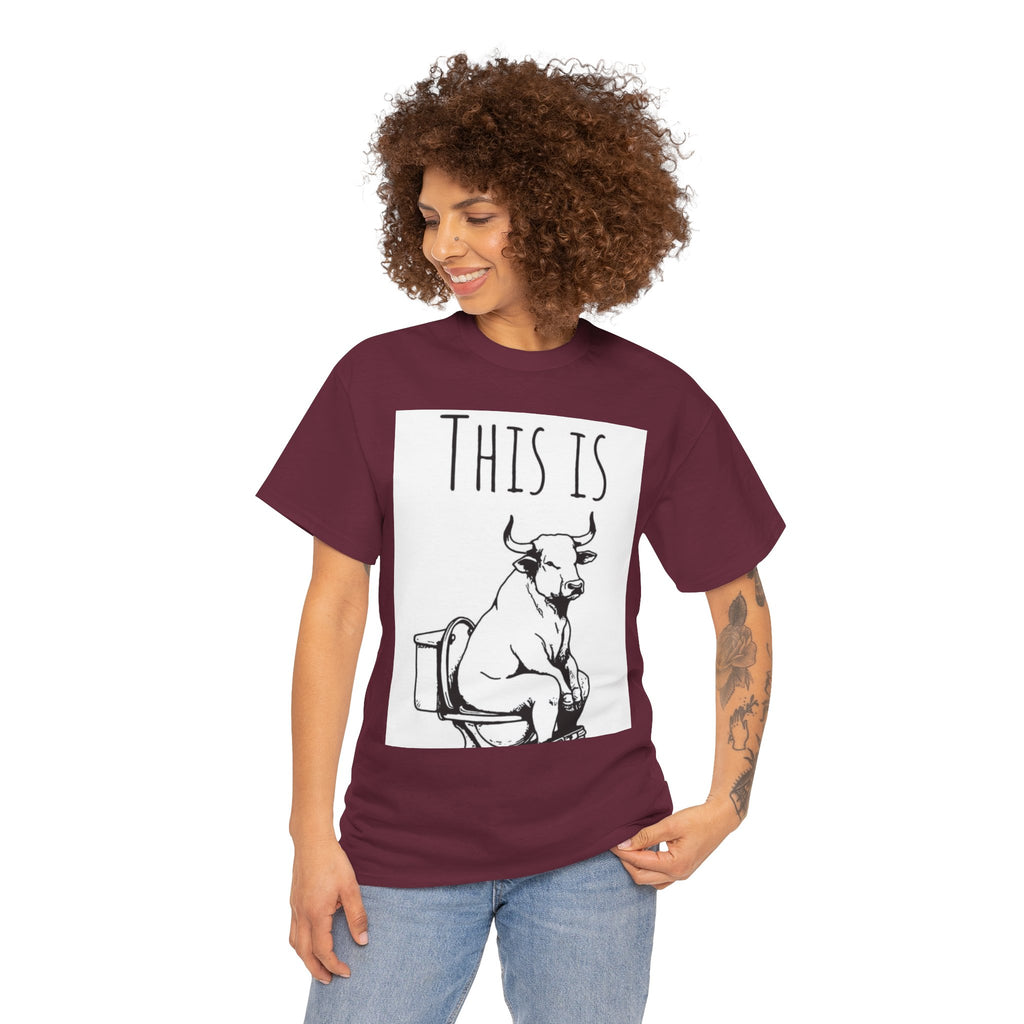 Funny Cow Humor Tee, Unisex Cotton Shirt, Gift for Animal Lovers, Farm Humor Apparel, Casual Tee for All Occasions