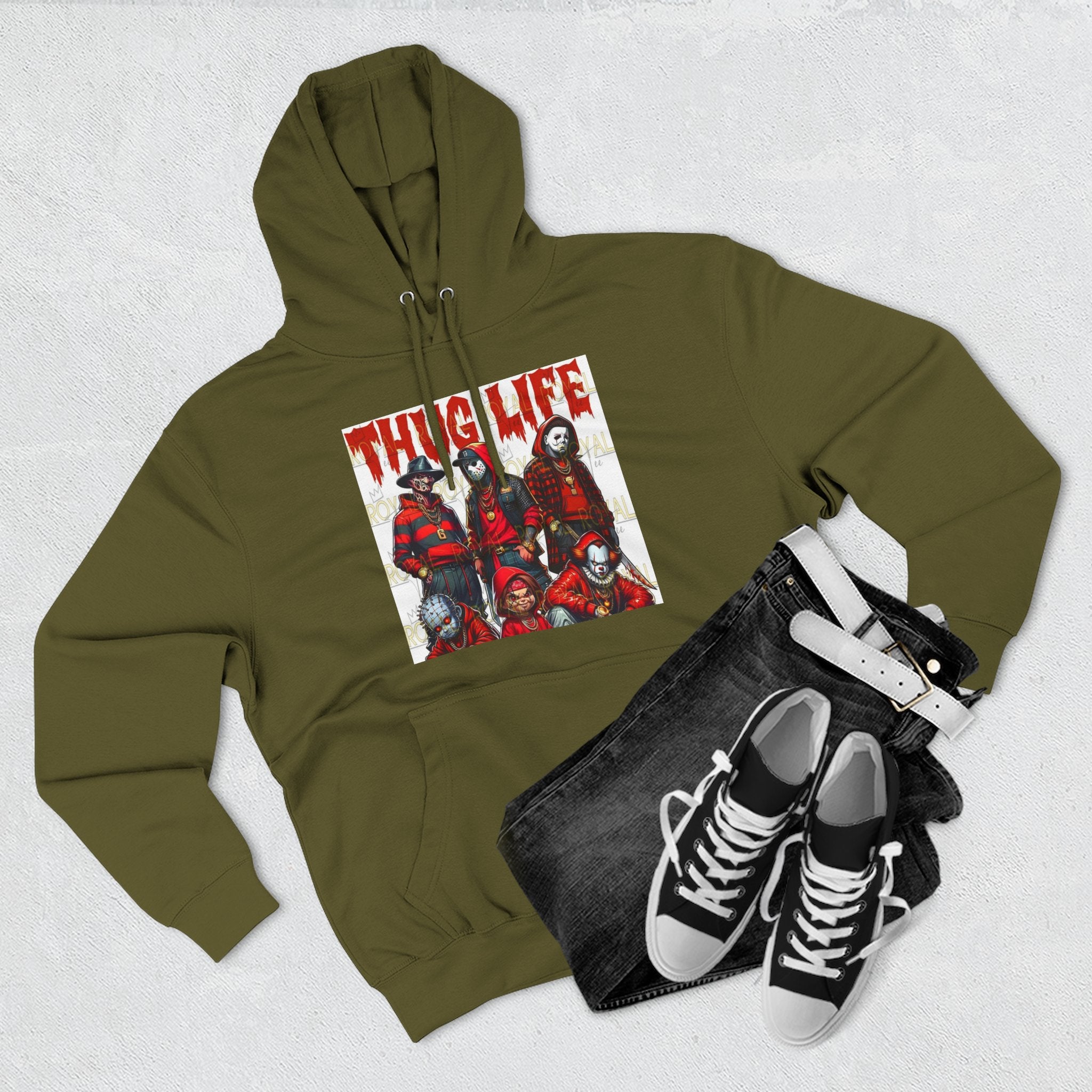 Thug Life Three-Panel Fleece Hoodie, Cozy Sweatshirt for Casual Wear, Gift for Friends, Unisex Hoodie for Everyday Comfort, Hoodie for [...]