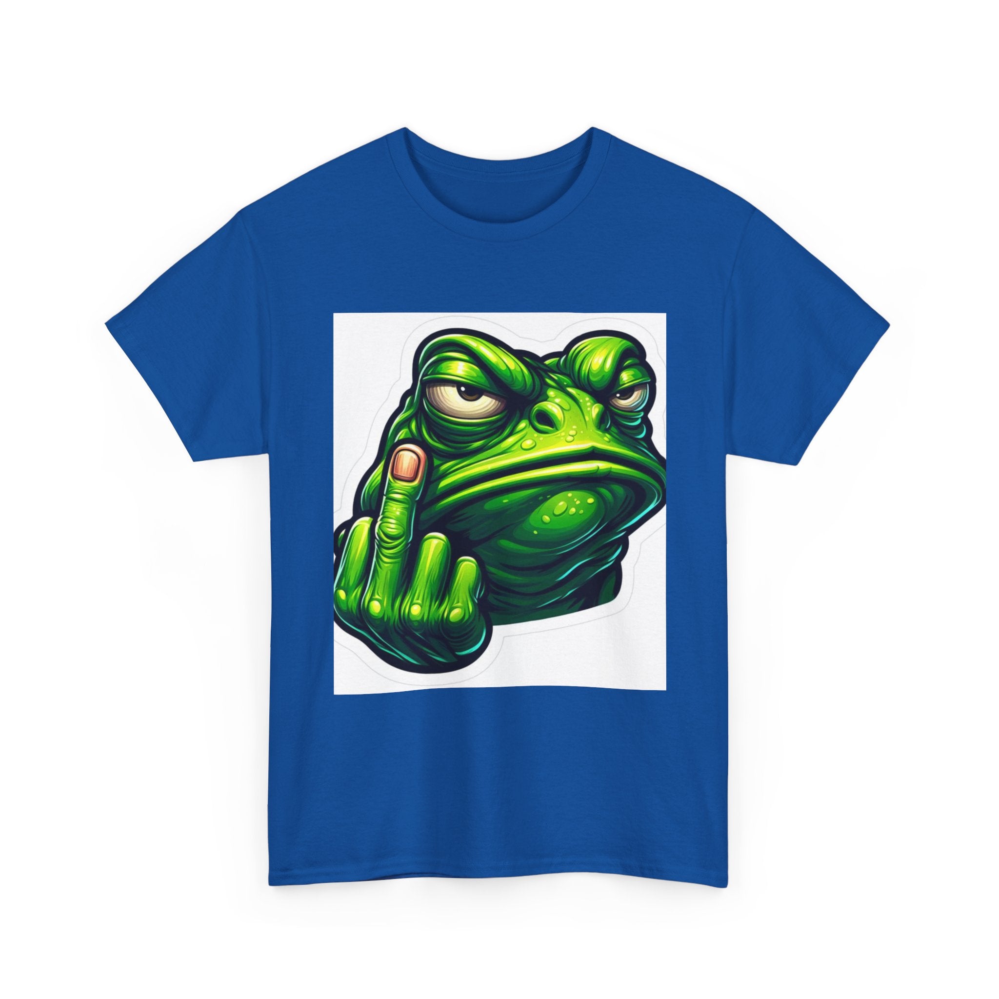 Sassy Frog Tee, Unisex Heavy Cotton Tee, Funny Gift for Friends, Casual Wear, Humor T-Shirt, Joke Apparel, Green Frog Design