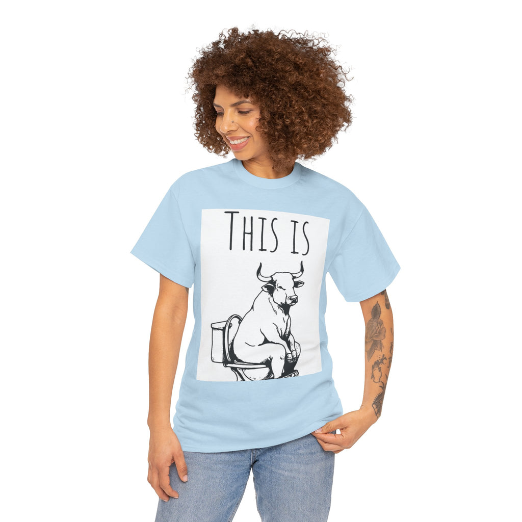 Funny Cow Humor Tee, Unisex Cotton Shirt, Gift for Animal Lovers, Farm Humor Apparel, Casual Tee for All Occasions