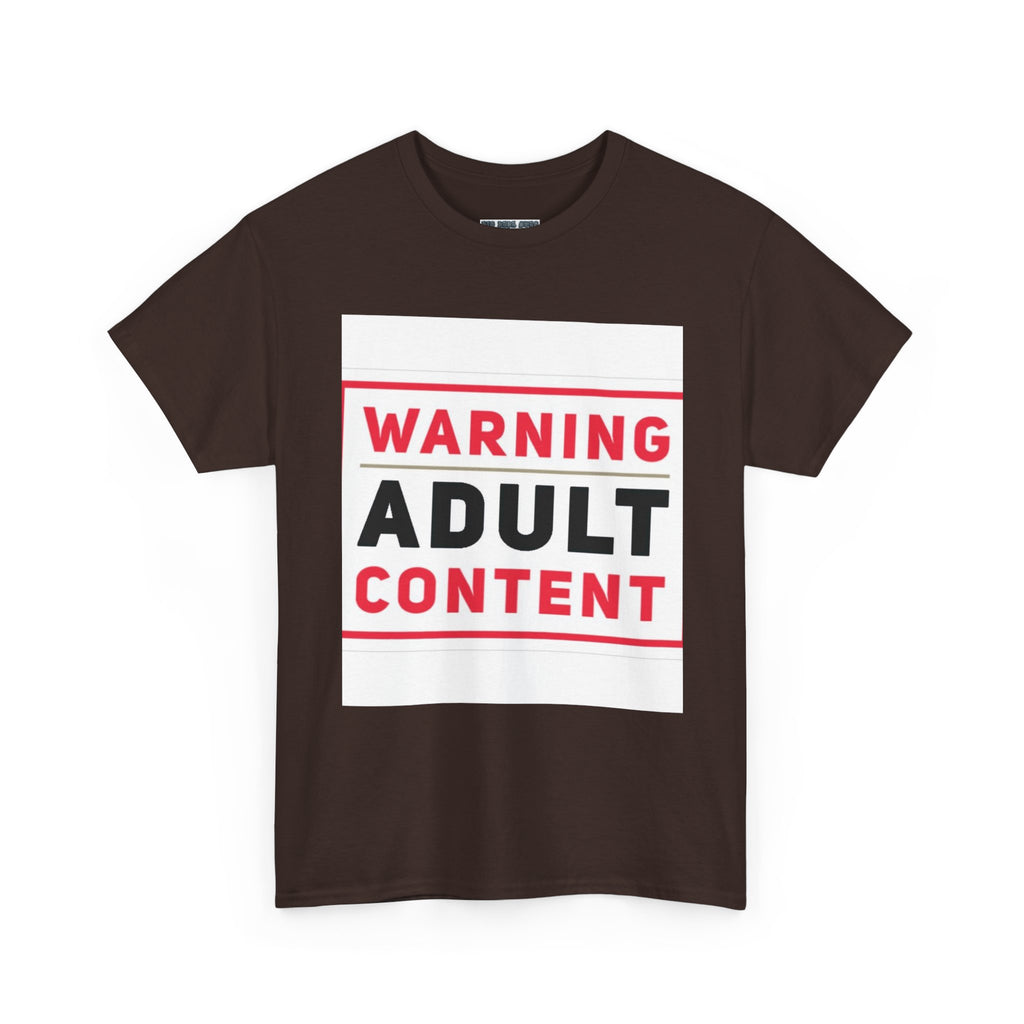 Warning Adult Content Unisex Heavy Cotton Tee | Funny Graphic T-Shirt, Casual Wear, Gift for Adults, Party Shirt, Humor Apparel