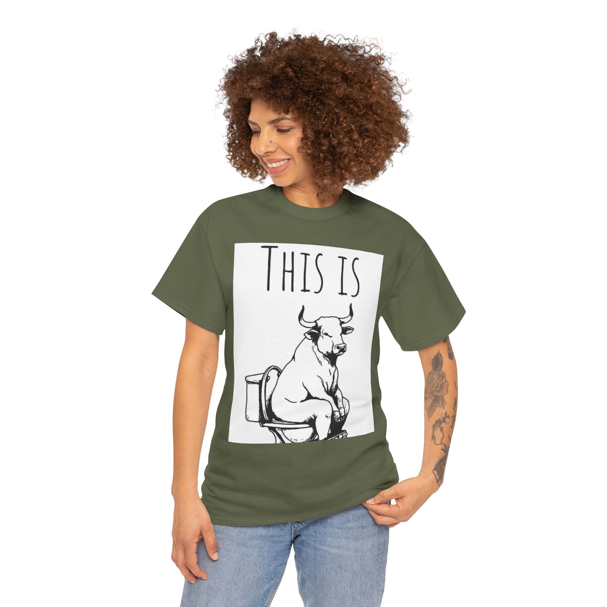 Funny Cow Humor Tee, Unisex Cotton Shirt, Gift for Animal Lovers, Farm Humor Apparel, Casual Tee for All Occasions