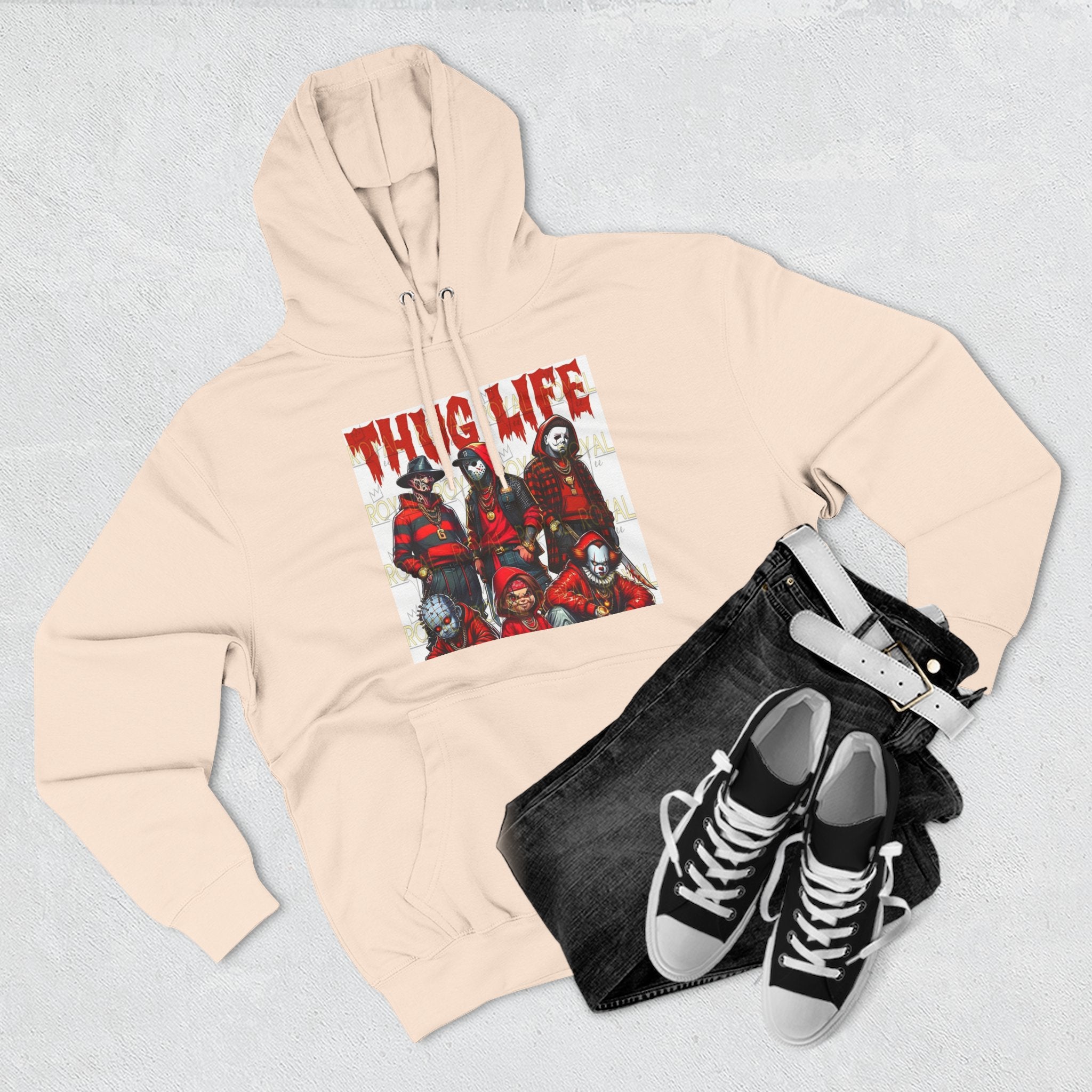 Thug Life Three-Panel Fleece Hoodie, Cozy Sweatshirt for Casual Wear, Gift for Friends, Unisex Hoodie for Everyday Comfort, Hoodie for [...]