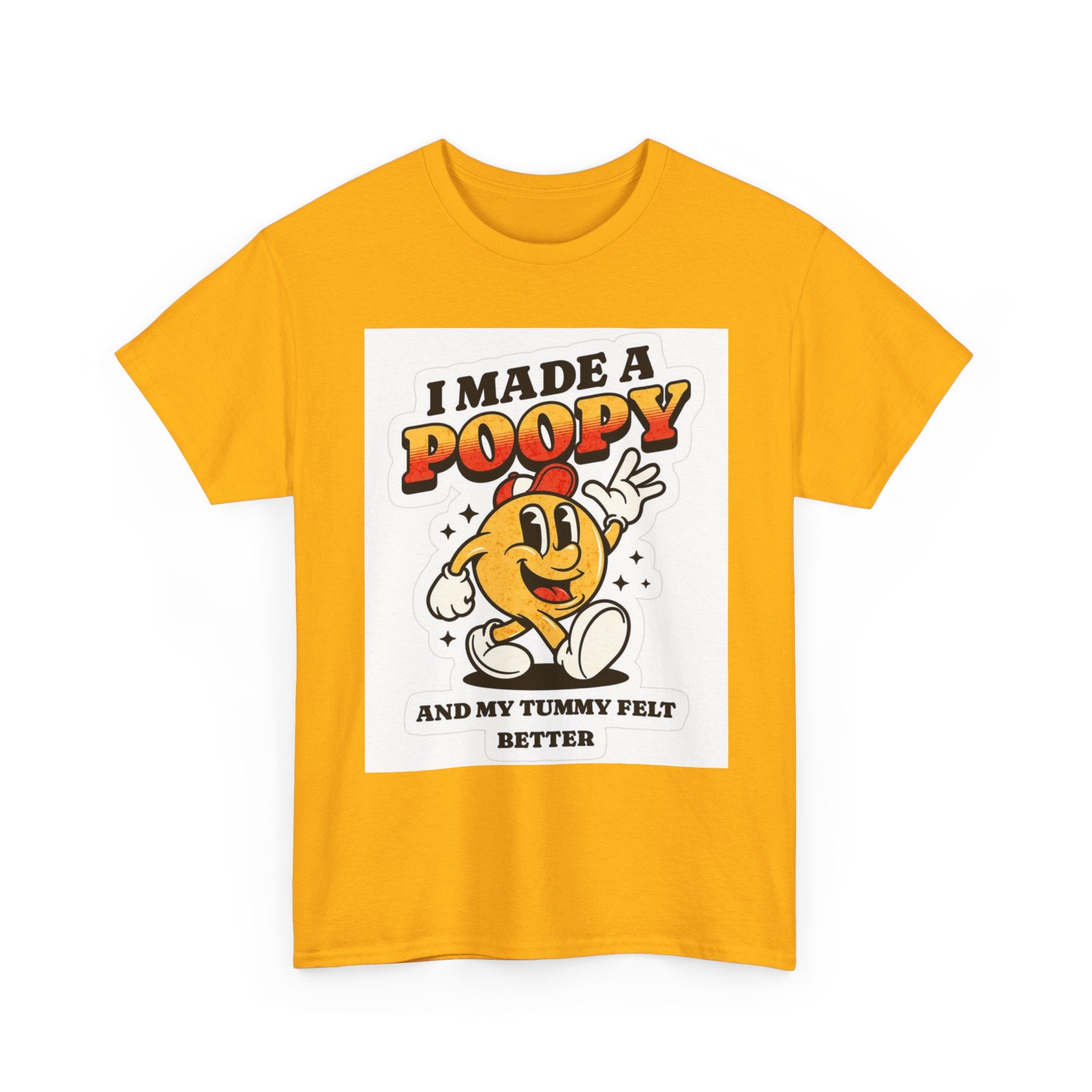 Funny Kids Unisex Cotton Tee - "I Made a Poopy" - Gift for Toddlers, Birthday, Humor, Parenting, Family Fun