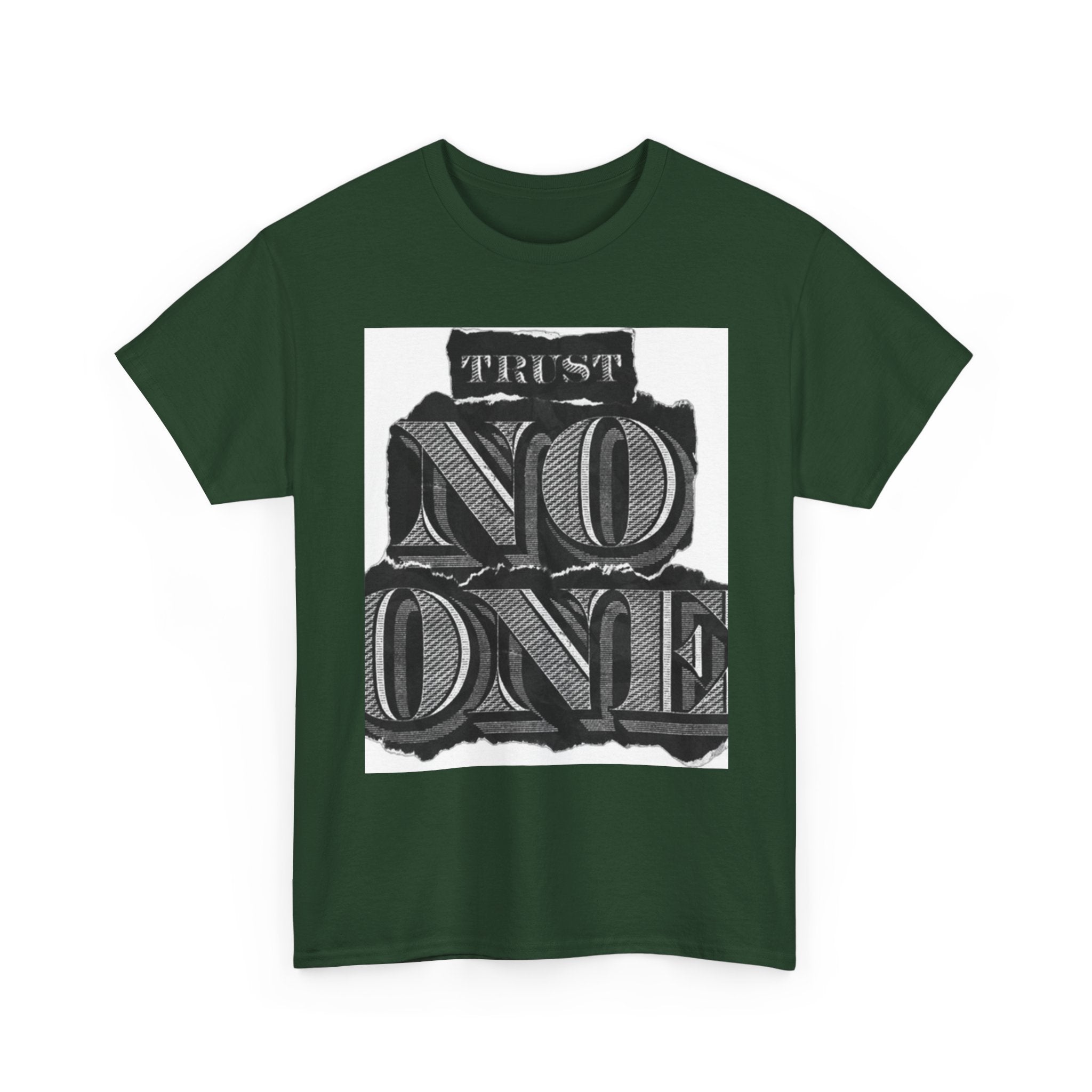Unisex Heavy Cotton Tee - 'Trust No One' Graphic Tee, Casual Wear, Gift for Friends, Streetwear, Cool Summer Shirt