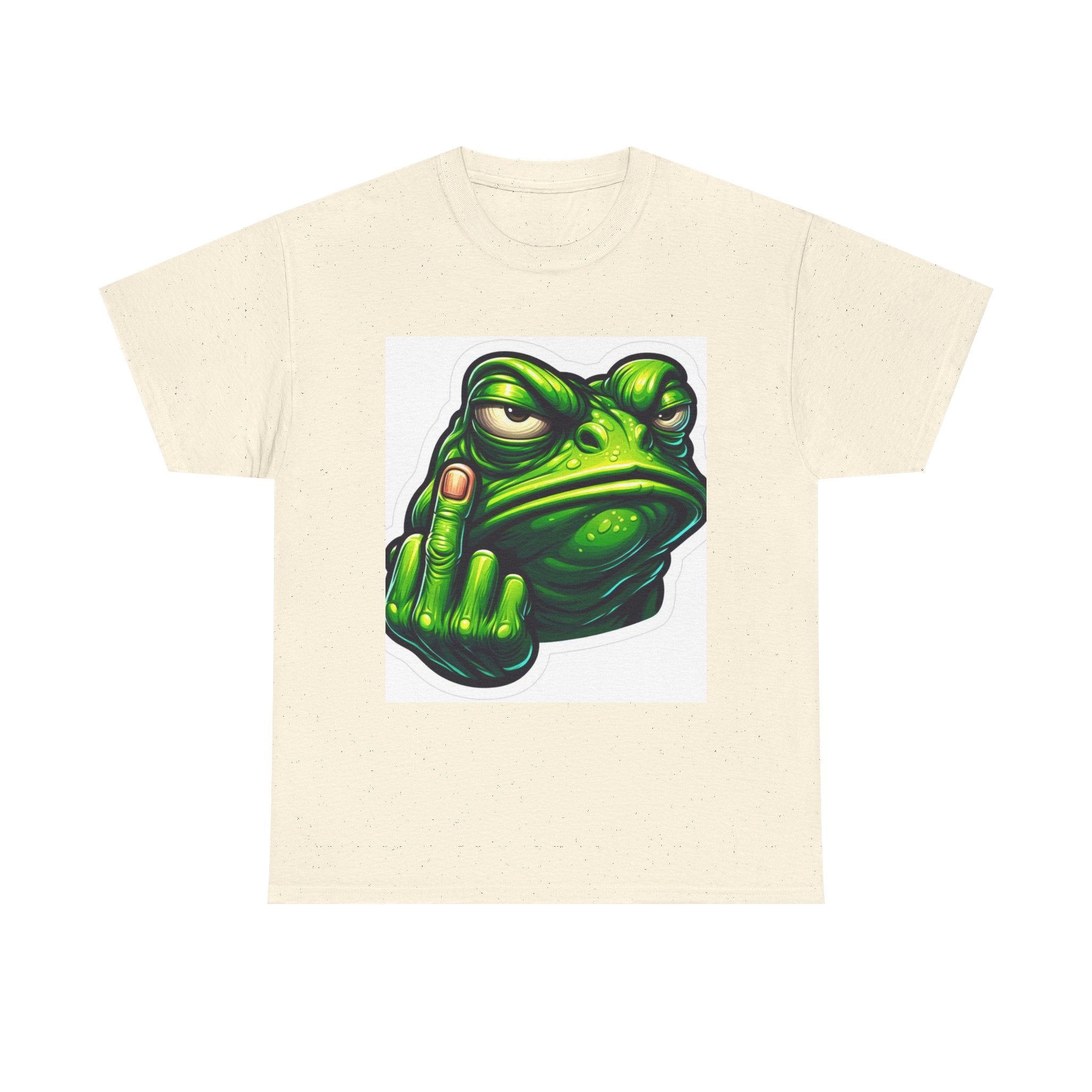 Sassy Frog Tee, Unisex Heavy Cotton Tee, Funny Gift for Friends, Casual Wear, Humor T-Shirt, Joke Apparel, Green Frog Design