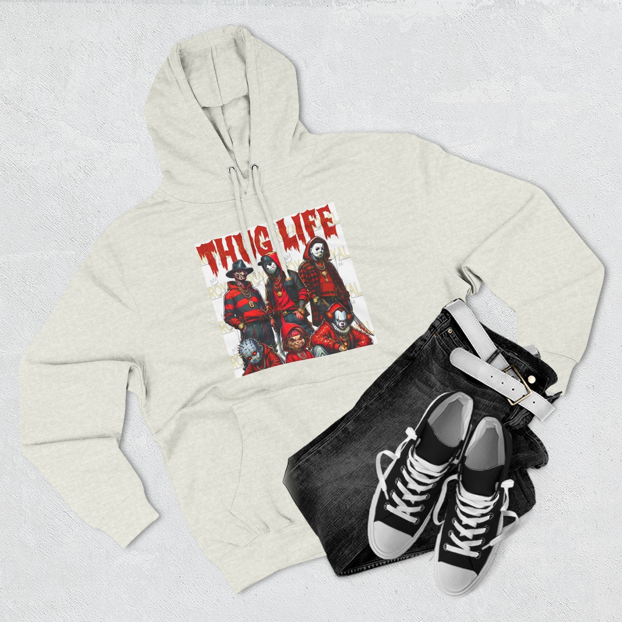 Thug Life Three-Panel Fleece Hoodie, Cozy Sweatshirt for Casual Wear, Gift for Friends, Unisex Hoodie for Everyday Comfort, Hoodie for [...]