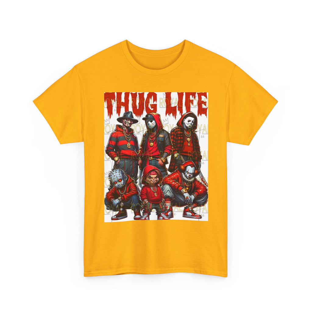 Thug Life Unisex Heavy Cotton Tee, Graphic Tee, Streetwear Style, Casual Wear, Gift for Friends, Trendy Apparel