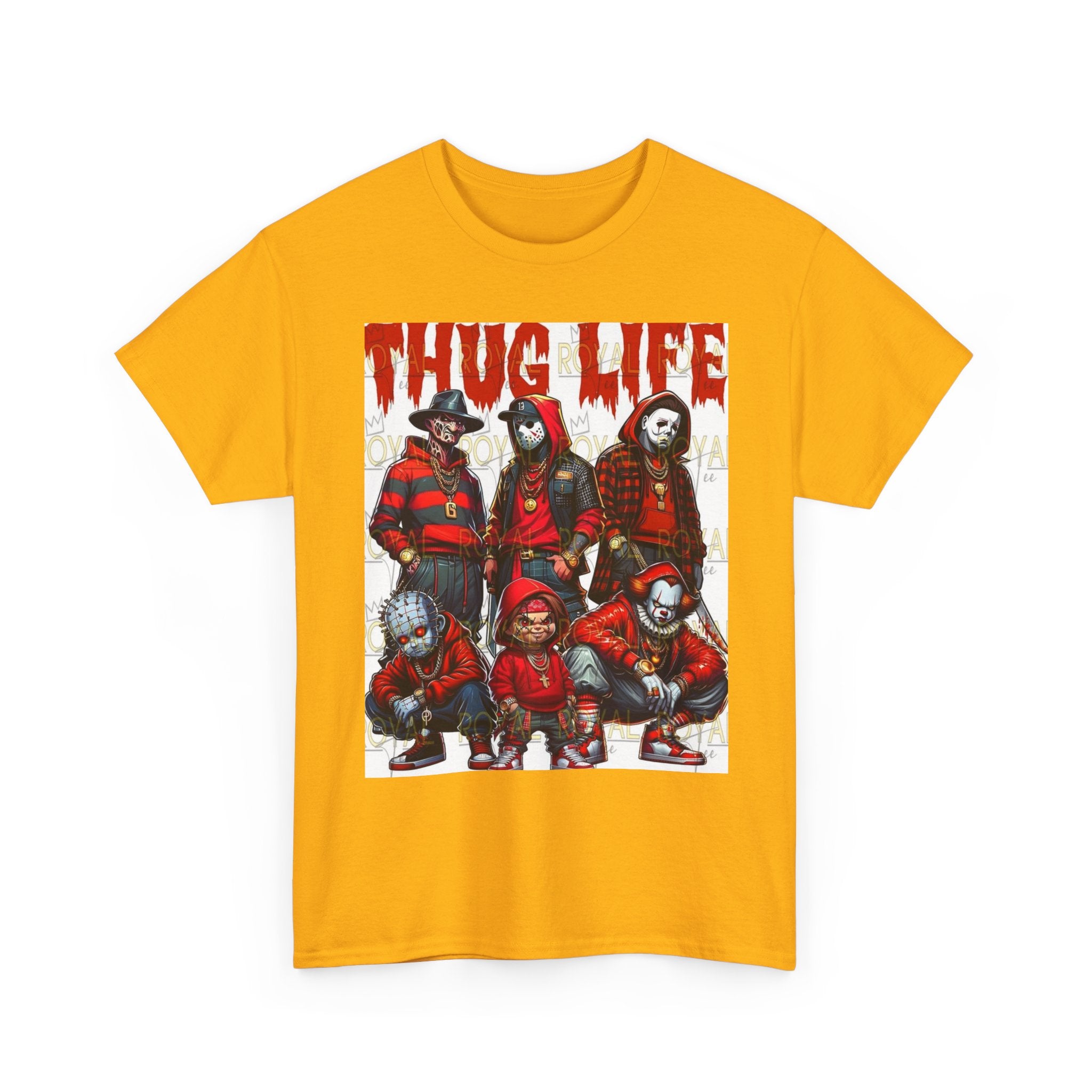 Thug Life Unisex Heavy Cotton Tee, Graphic Tee, Streetwear Style, Casual Wear, Gift for Friends, Trendy Apparel