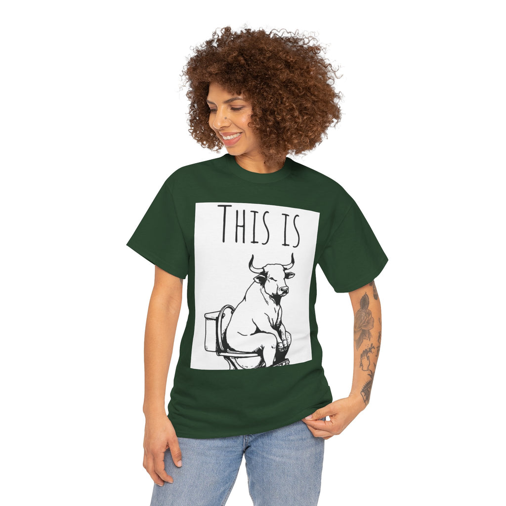 Funny Cow Humor Tee, Unisex Cotton Shirt, Gift for Animal Lovers, Farm Humor Apparel, Casual Tee for All Occasions