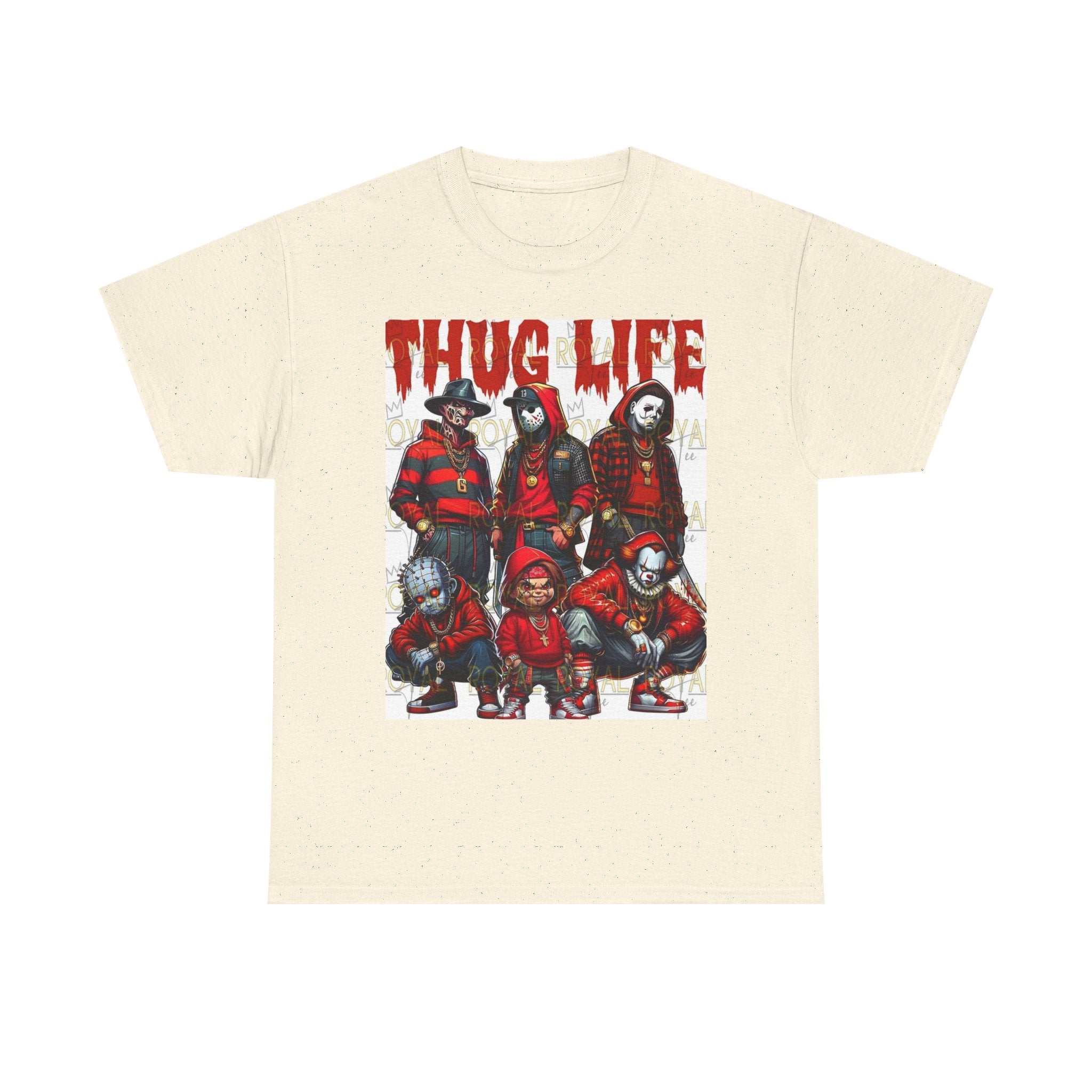 Thug Life Unisex Heavy Cotton Tee, Graphic Tee, Streetwear Style, Casual Wear, Gift for Friends, Trendy Apparel