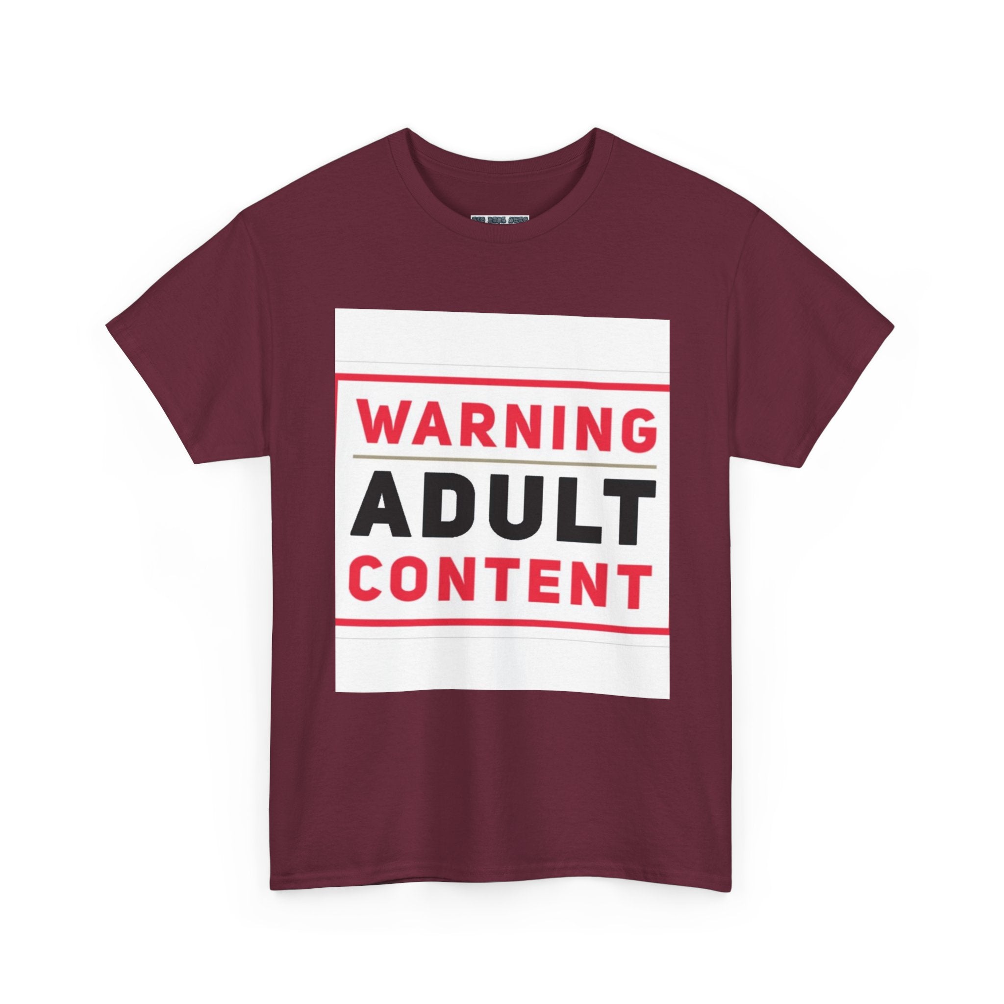 Warning Adult Content Unisex Heavy Cotton Tee | Funny Graphic T-Shirt, Casual Wear, Gift for Adults, Party Shirt, Humor Apparel