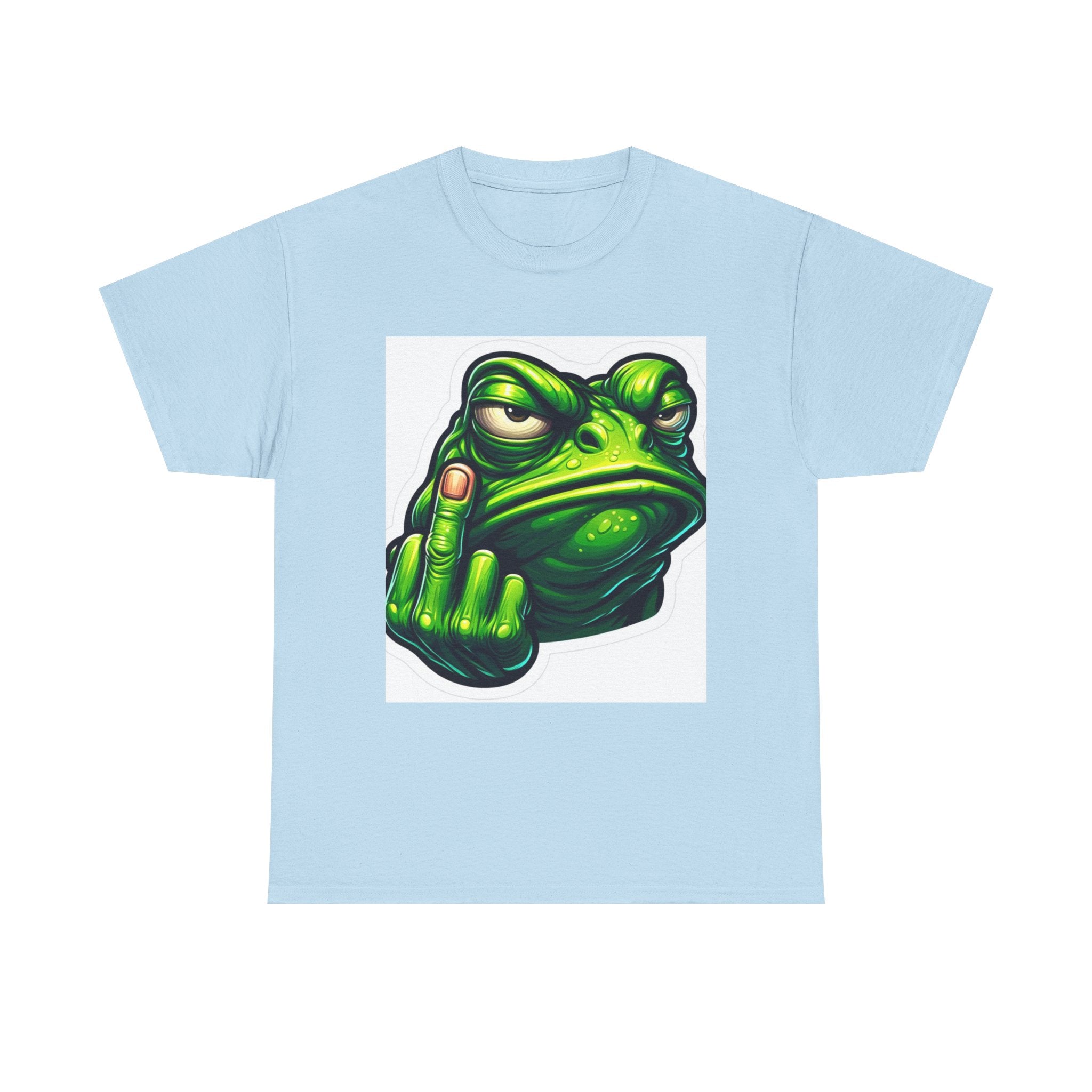 Sassy Frog Tee, Unisex Heavy Cotton Tee, Funny Gift for Friends, Casual Wear, Humor T-Shirt, Joke Apparel, Green Frog Design