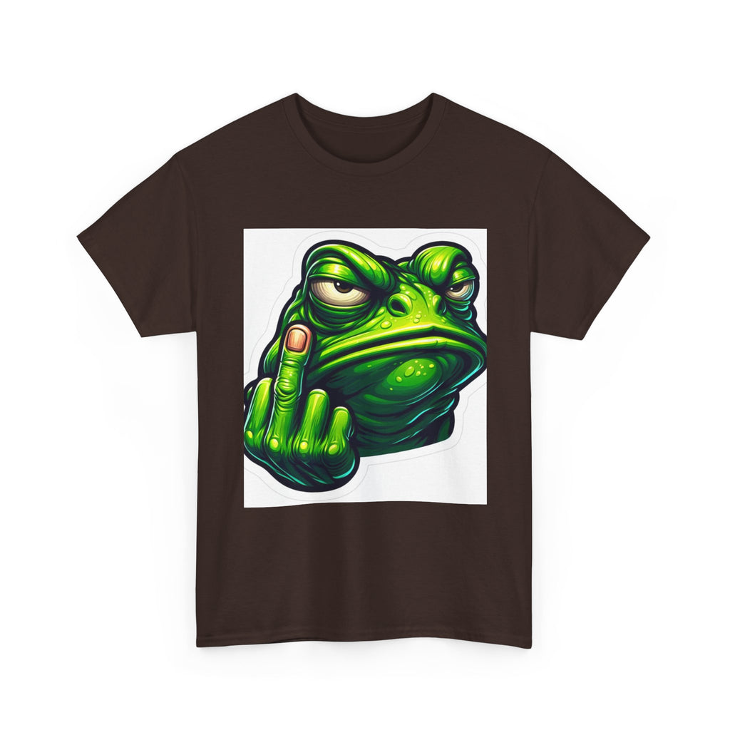 Sassy Frog Tee, Unisex Heavy Cotton Tee, Funny Gift for Friends, Casual Wear, Humor T-Shirt, Joke Apparel, Green Frog Design