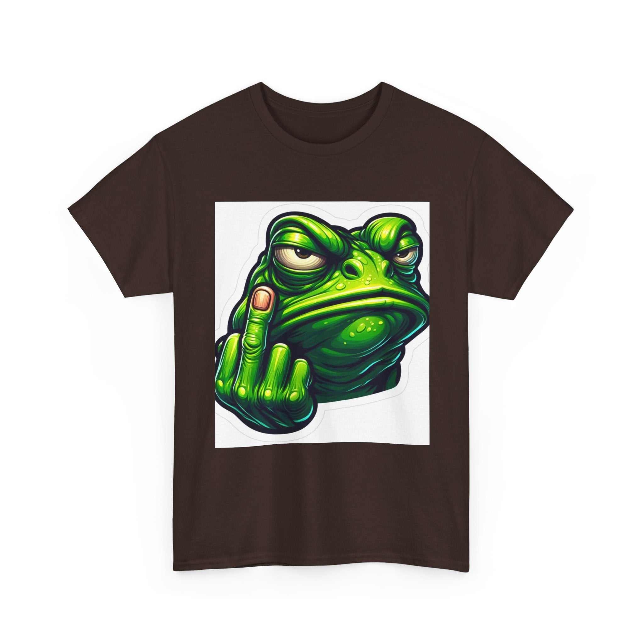 Sassy Frog Tee, Unisex Heavy Cotton Tee, Funny Gift for Friends, Casual Wear, Humor T-Shirt, Joke Apparel, Green Frog Design