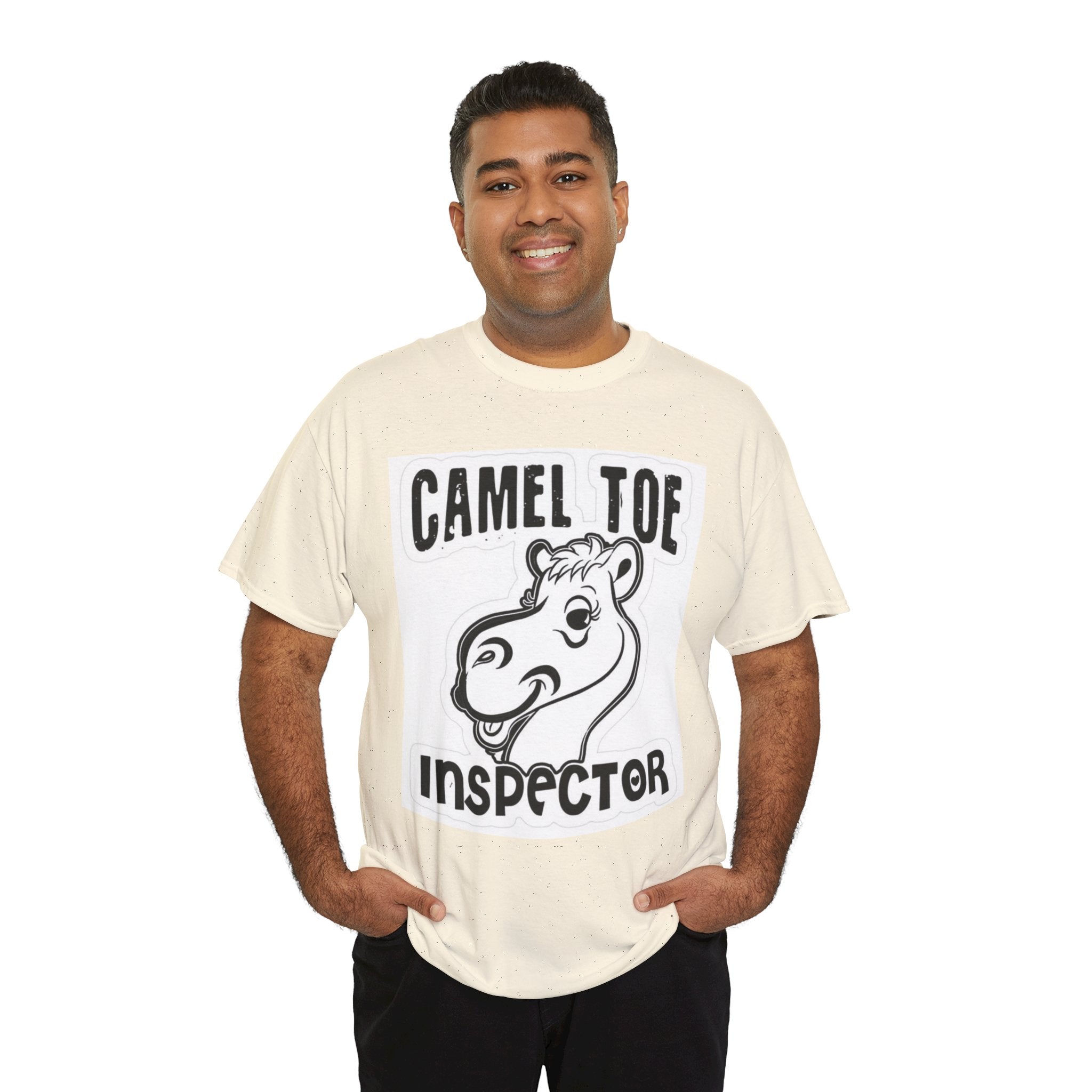 Funny Camel Toe Inspector Tee, Humorous T-Shirt for Parties, Gifts for Friends, Casual Wear, Novelty Gift Idea