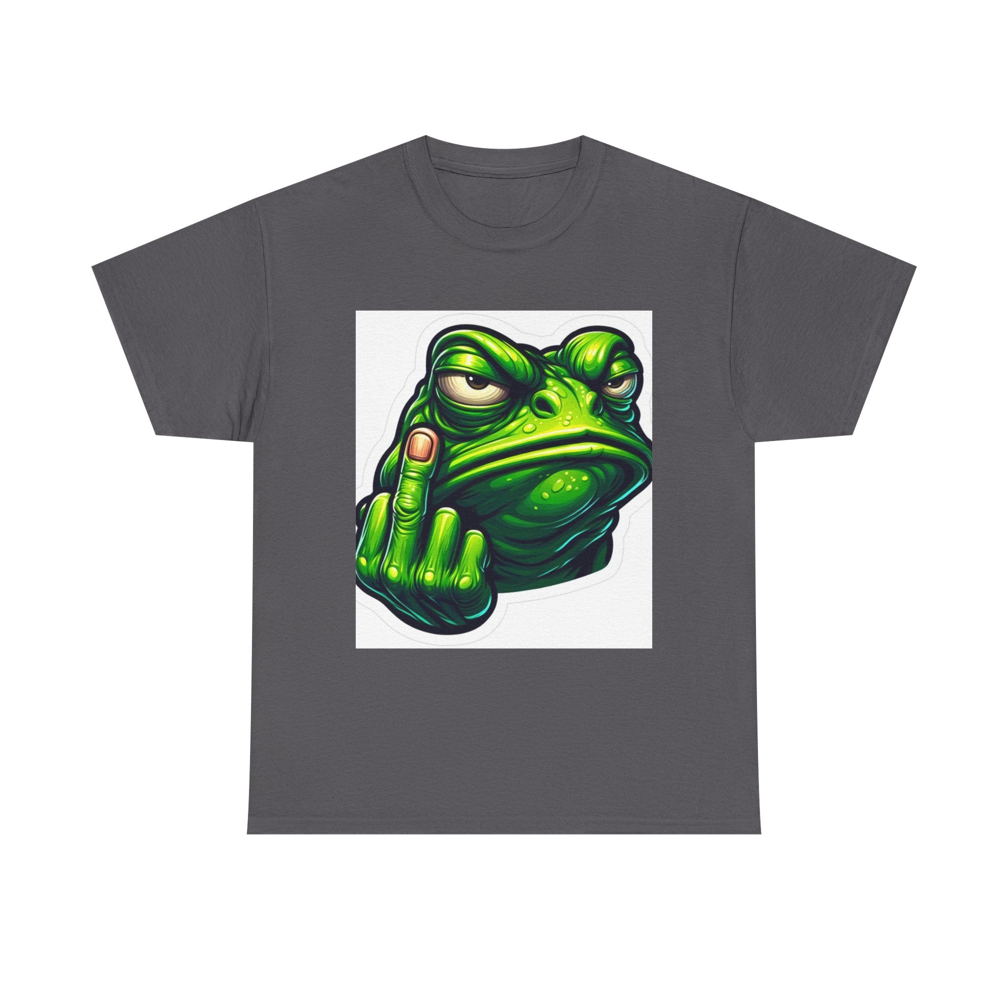 Sassy Frog Tee, Unisex Heavy Cotton Tee, Funny Gift for Friends, Casual Wear, Humor T-Shirt, Joke Apparel, Green Frog Design