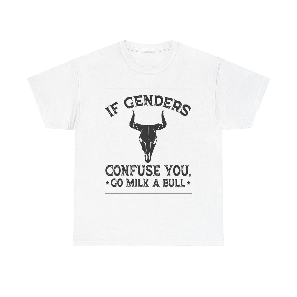 Humorous Unisex Cotton Tee, Funny Gender Confusion Shirt, Gift for Friends, Casual Wear, LGBTQ+ Pride Clothing