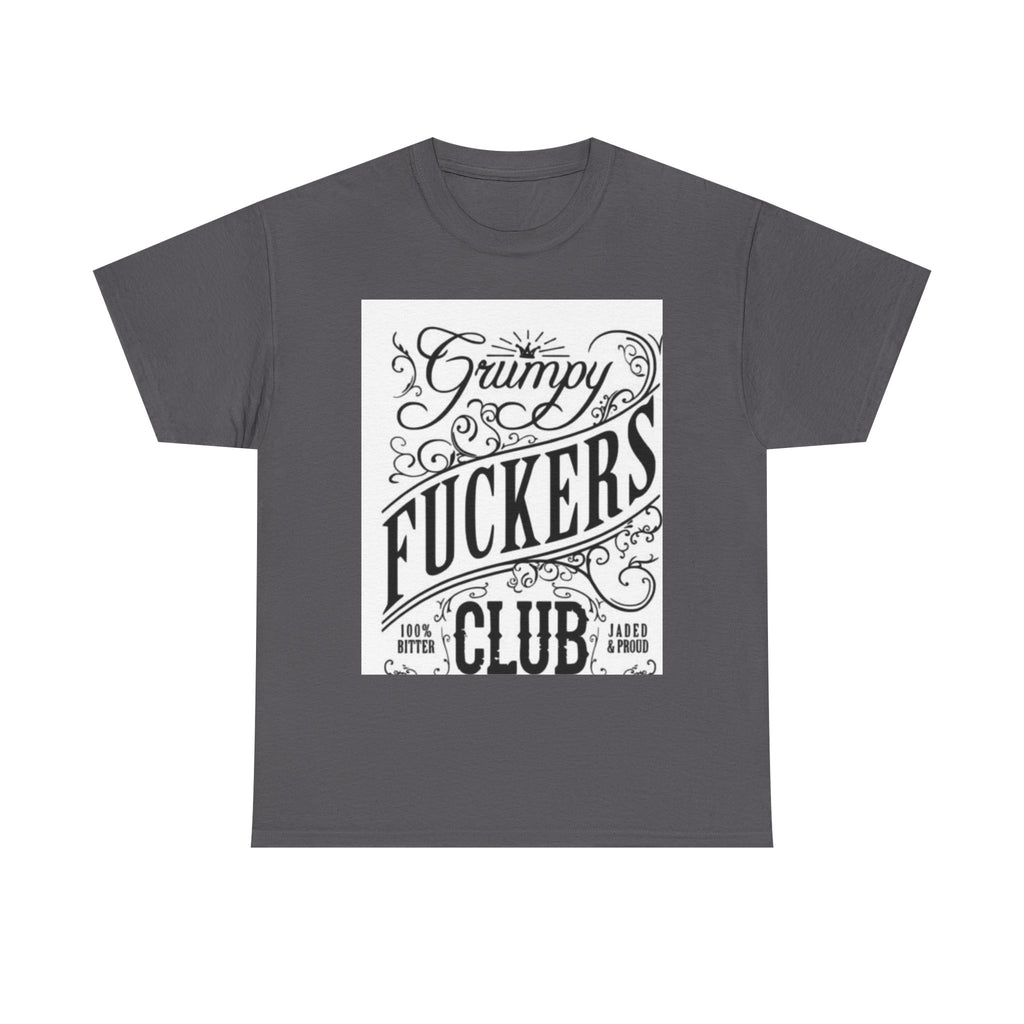 Grumpy F***ers Club Tee, Funny Unisex Shirt, Casual Humor Tee, Gifts for Grumpy Friends, Birthday or Holiday Apparel