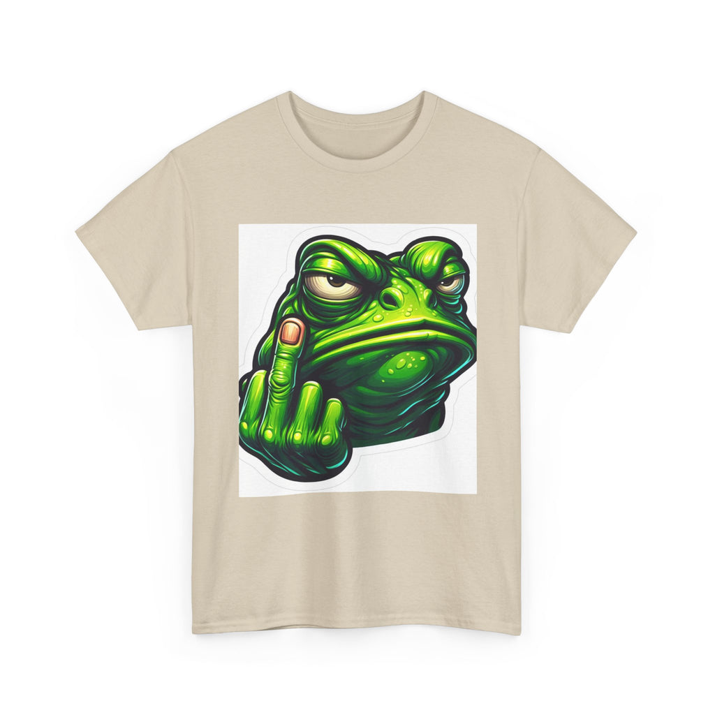 Sassy Frog Tee, Unisex Heavy Cotton Tee, Funny Gift for Friends, Casual Wear, Humor T-Shirt, Joke Apparel, Green Frog Design