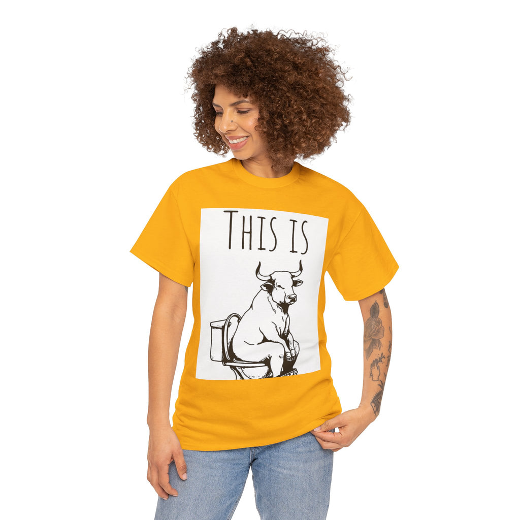Funny Cow Humor Tee, Unisex Cotton Shirt, Gift for Animal Lovers, Farm Humor Apparel, Casual Tee for All Occasions