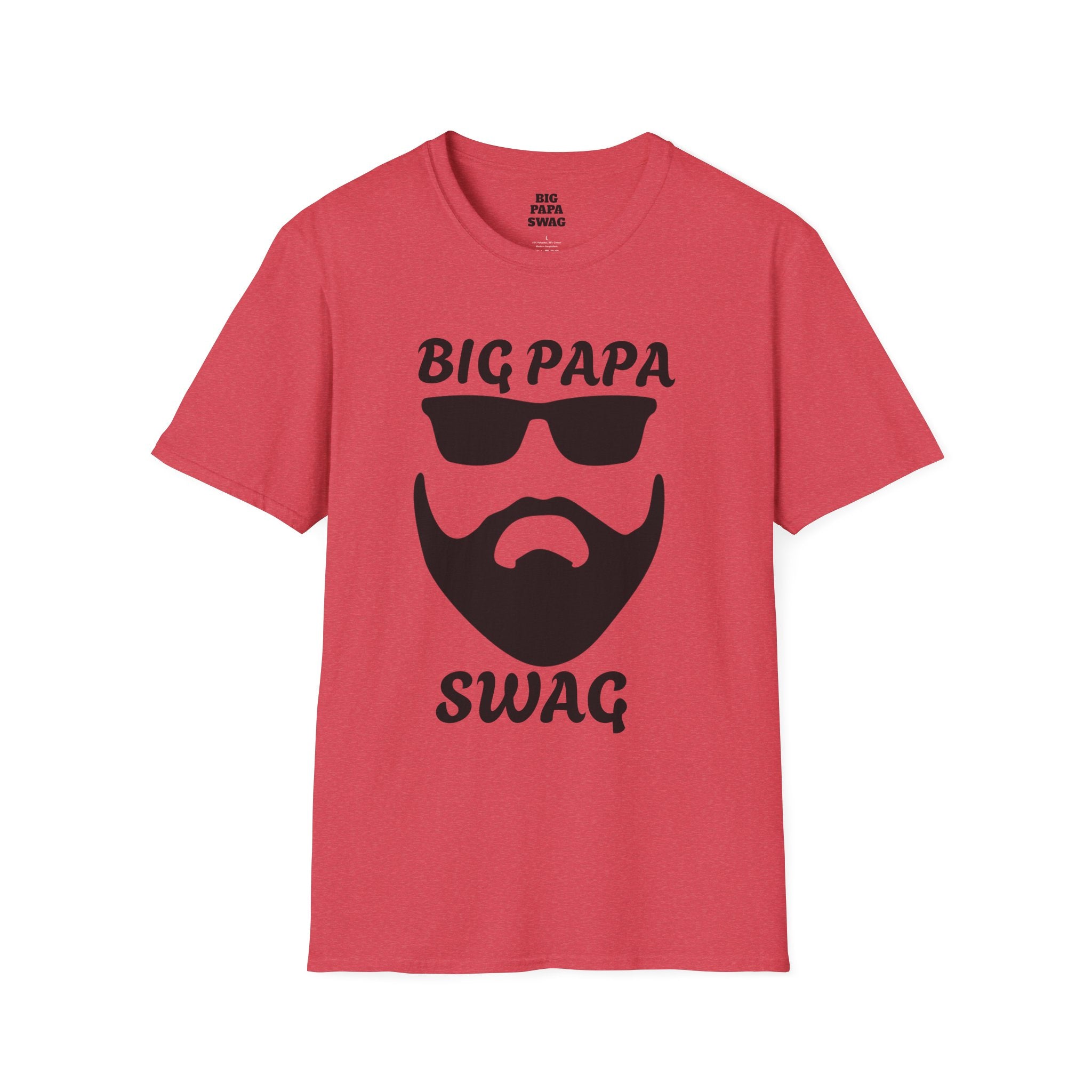 T-Shirt BIG PAPA SWAG - Unisex Softstyle Tee for Fathers Day and Family Celebrations